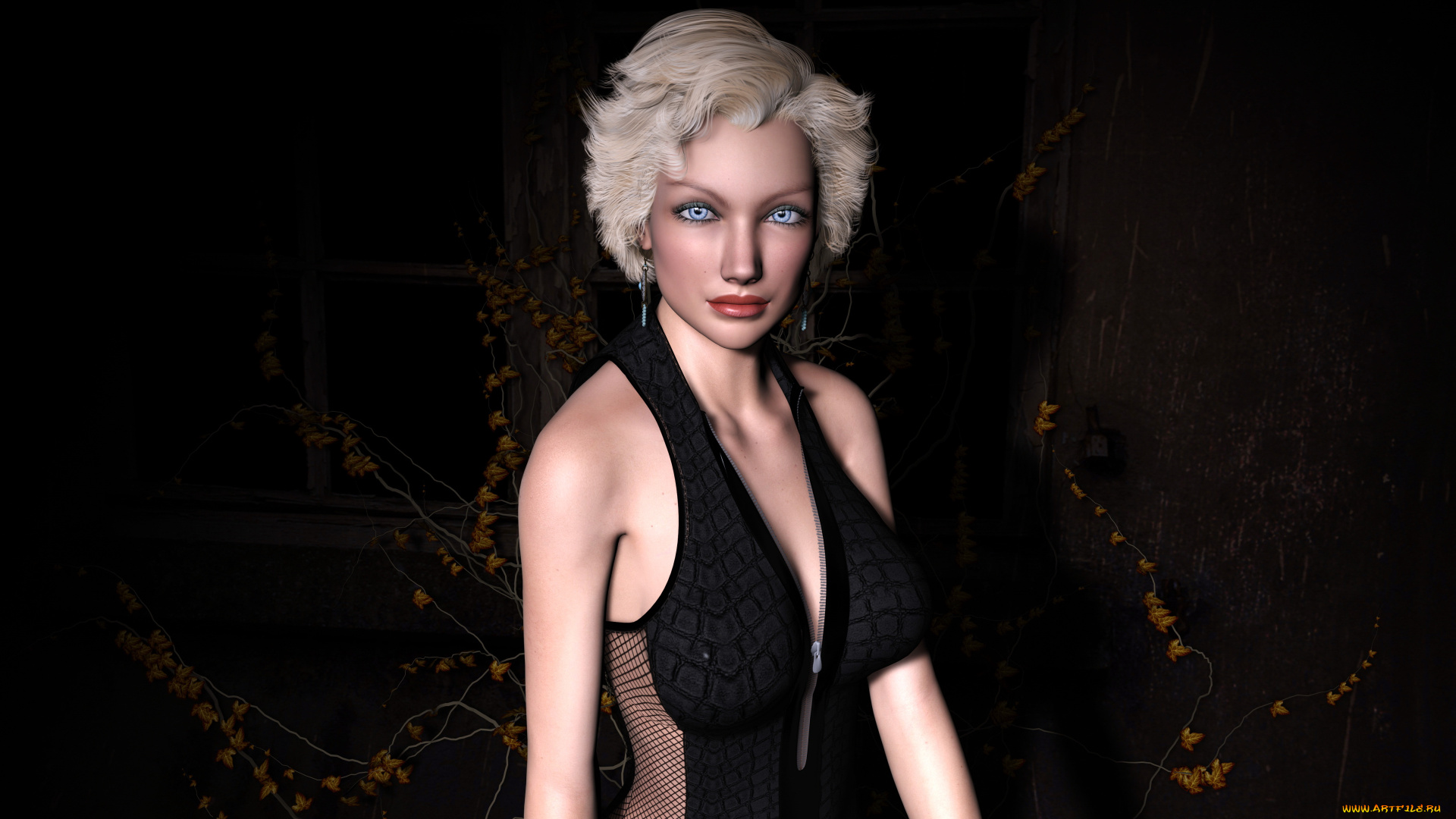 3д, графика, people, , люди, блондинка, фон, взгляд, девушка