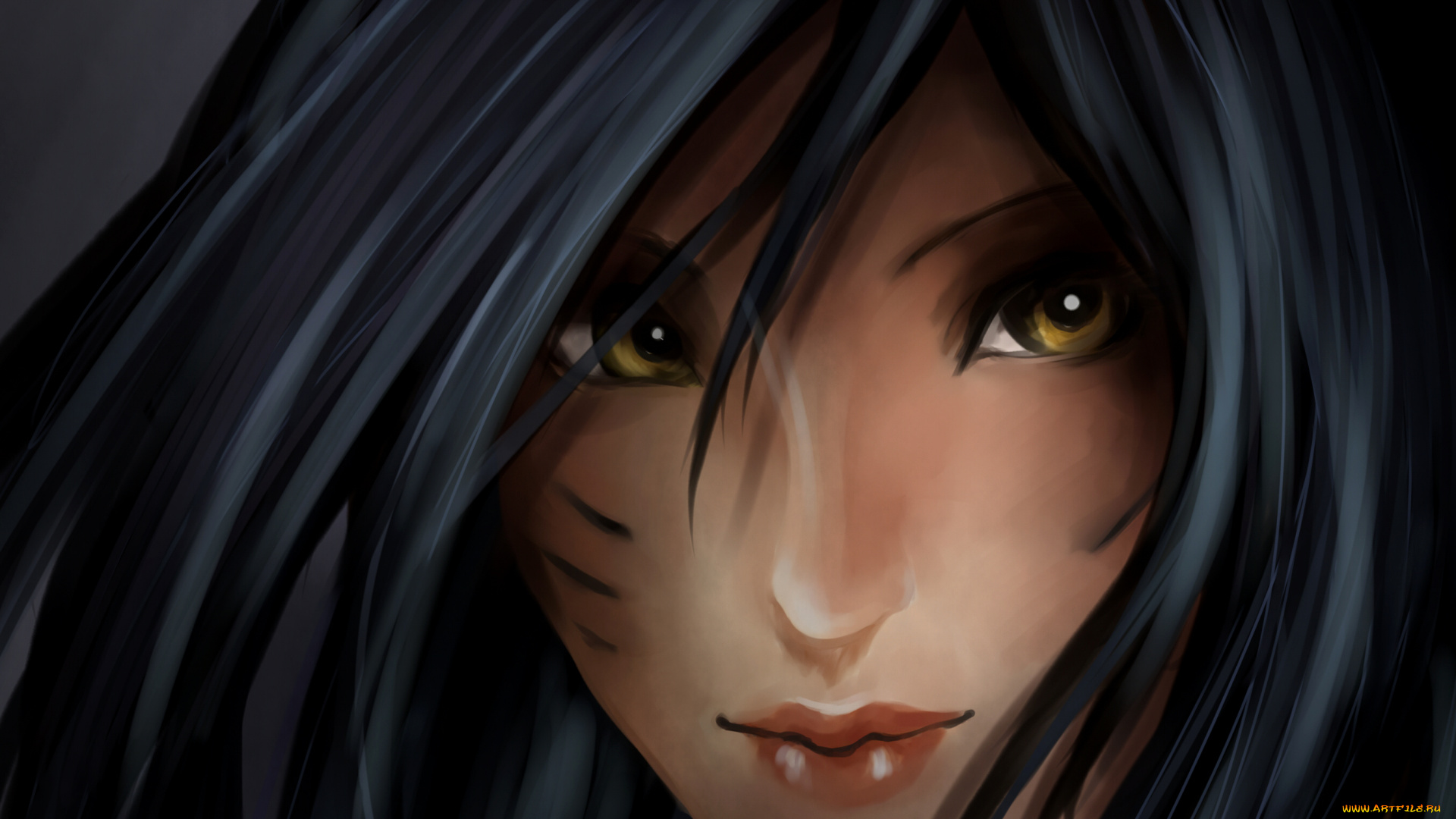 рисованные, люди, волосы, лицо, взгляд, игра, лисица, арт, league, of, legends, ahri