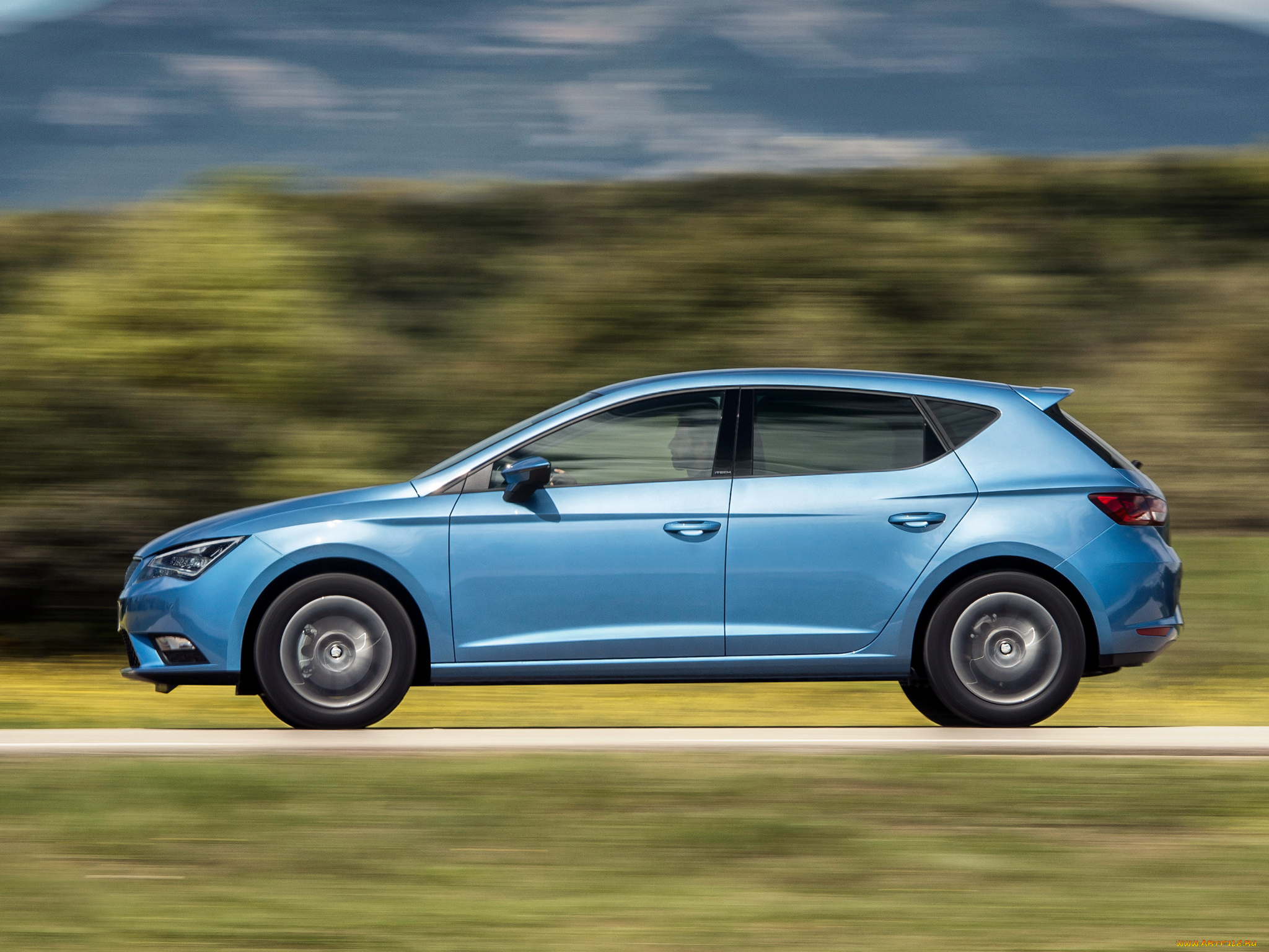 автомобили, seat, leon, ecomotive, 2013г, голубой