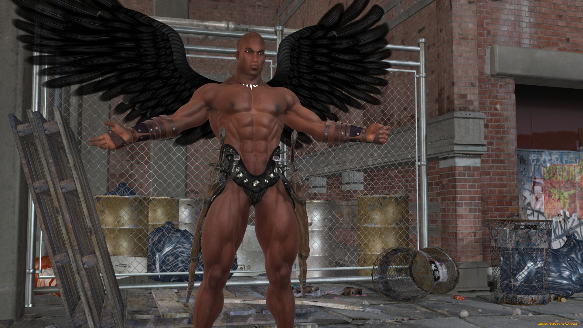 3д, графика, существа, , creatures, демон, мужчина, взгляд, фон