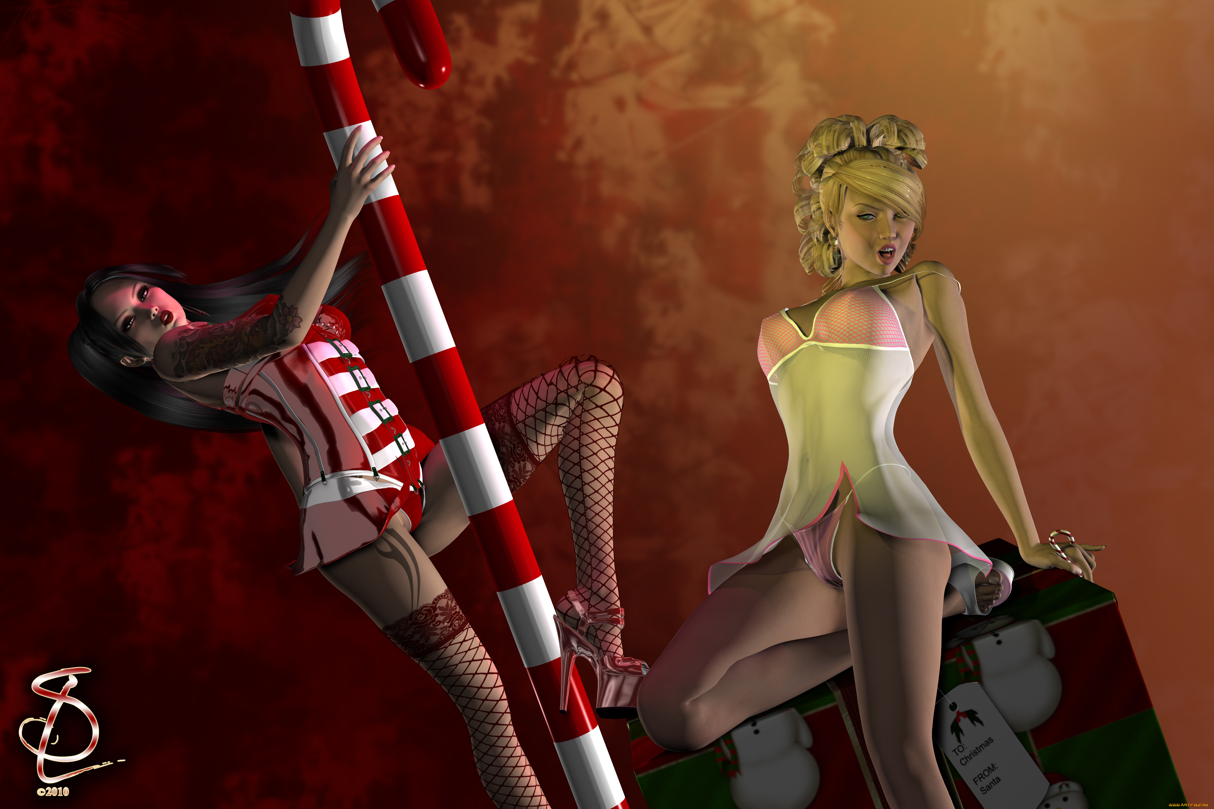 3д, графика, люди, , people, фон, взгляд, девушки, шест