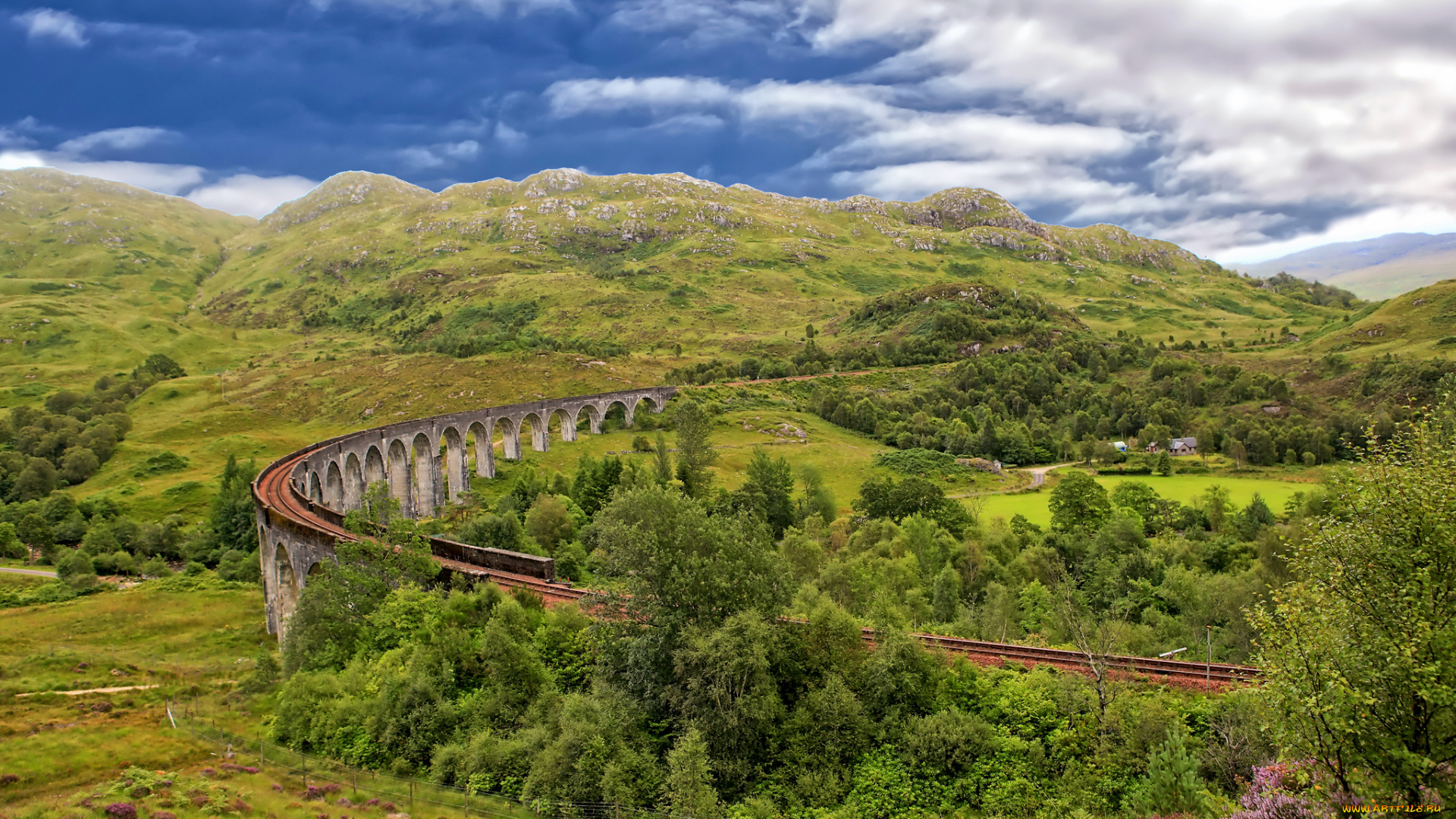 glenfinnan, viaduct, города, -, мосты, виадук