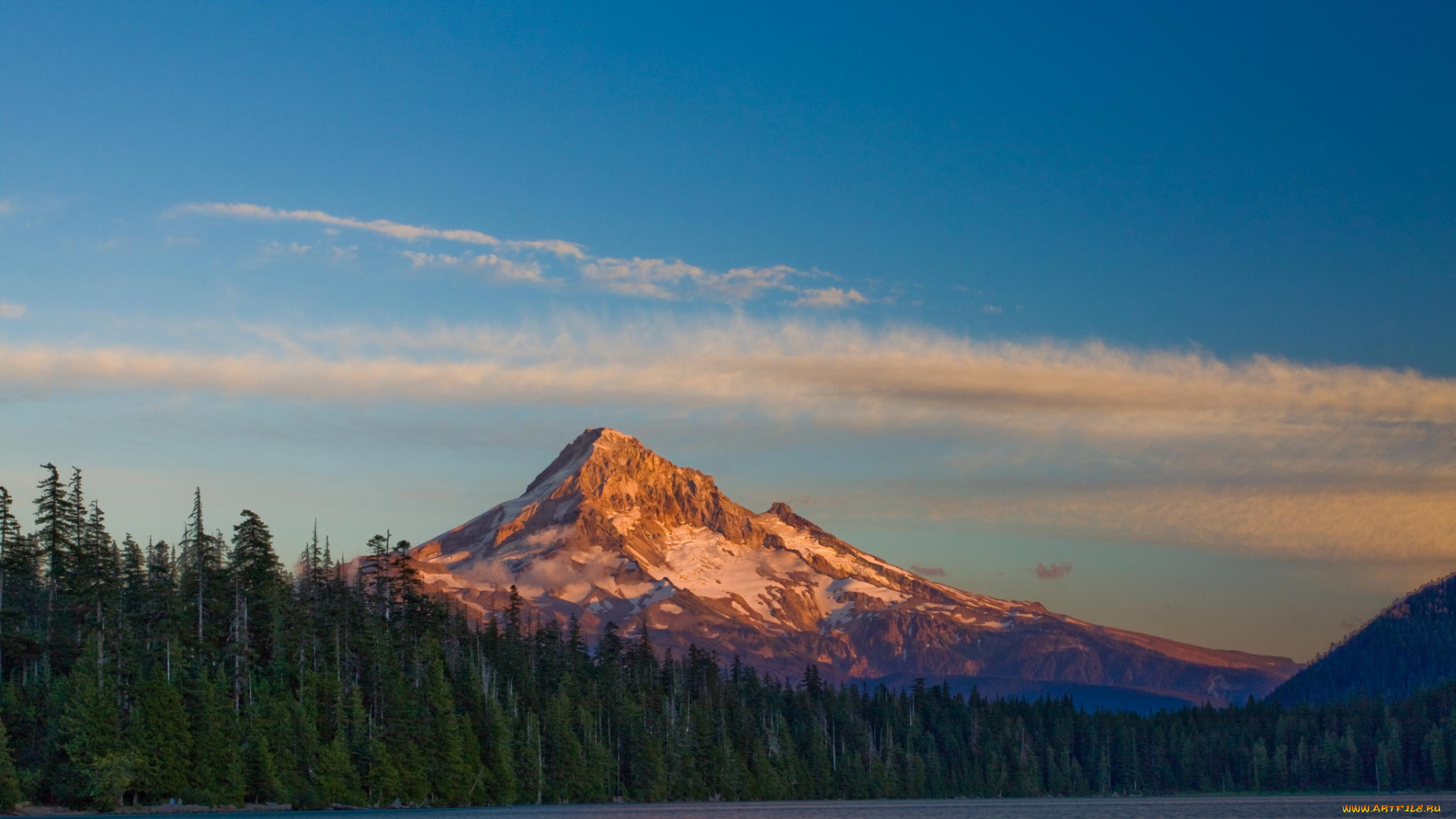 природа, пейзажи, озеро, лес, гора