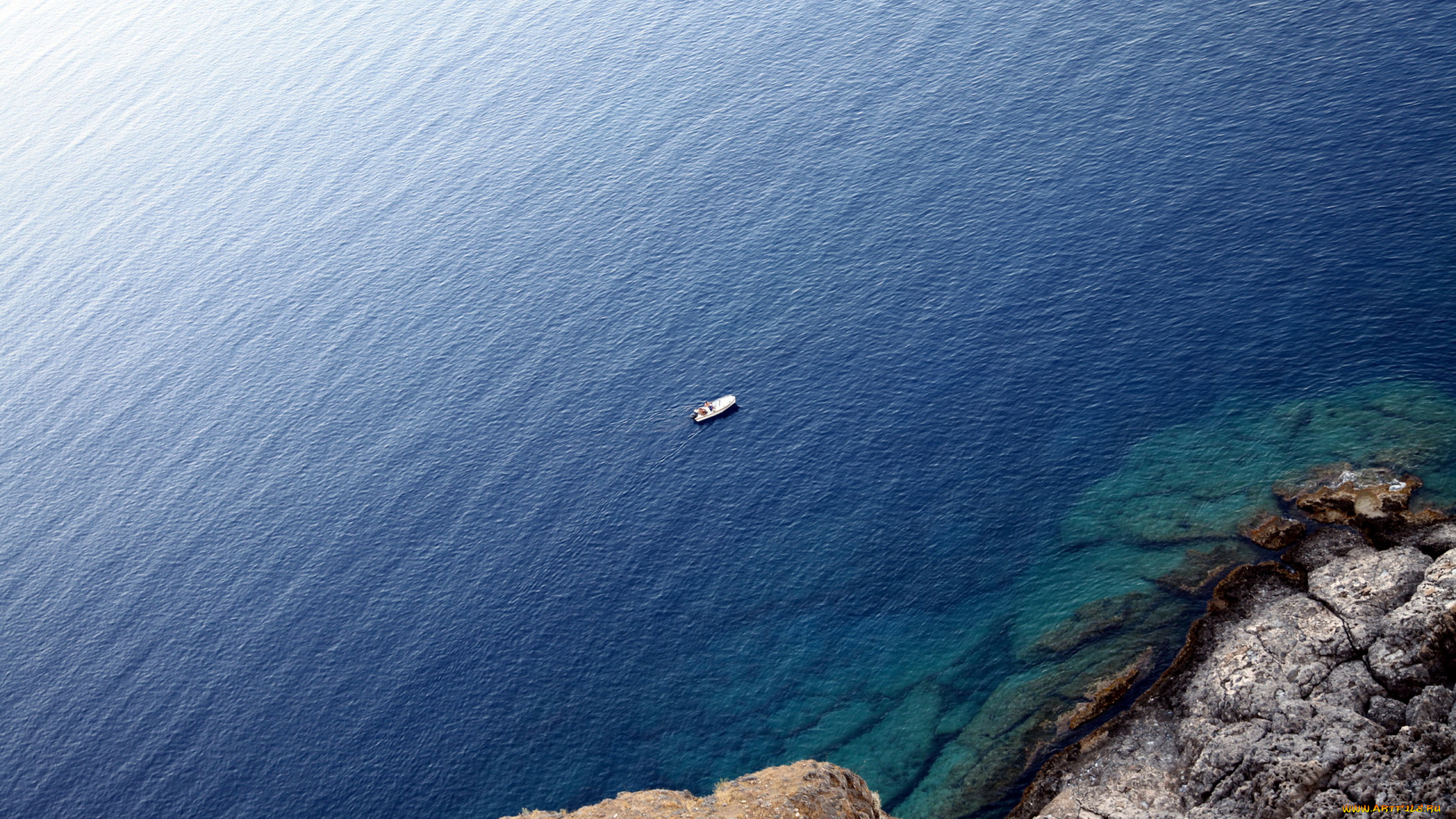 природа, побережье, море, камни, лодка