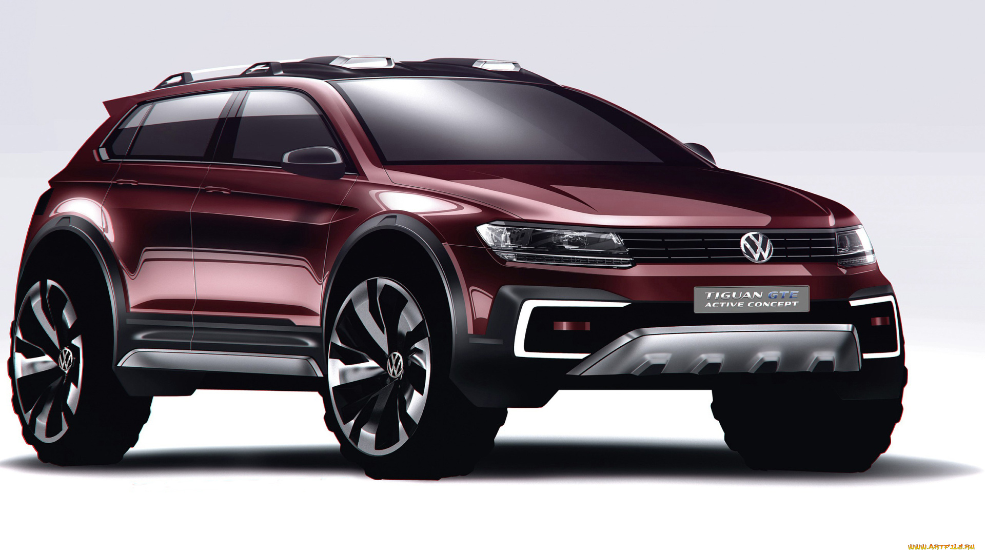 volkswagen, tiguan, gte, active, concept, 2016, автомобили, 3д, volkswagen, concept, active, gte, tiguan, графика, 2016