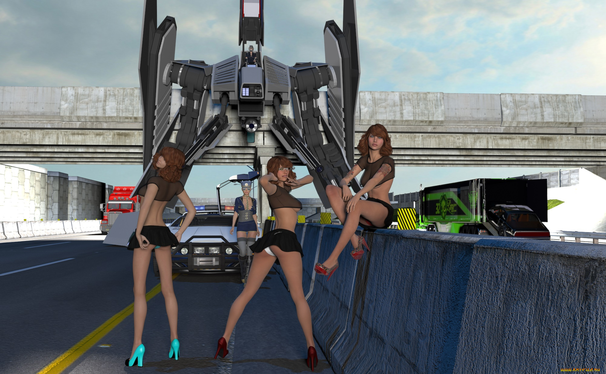 3д, графика, люди, , people, девушки, взгляд, фон