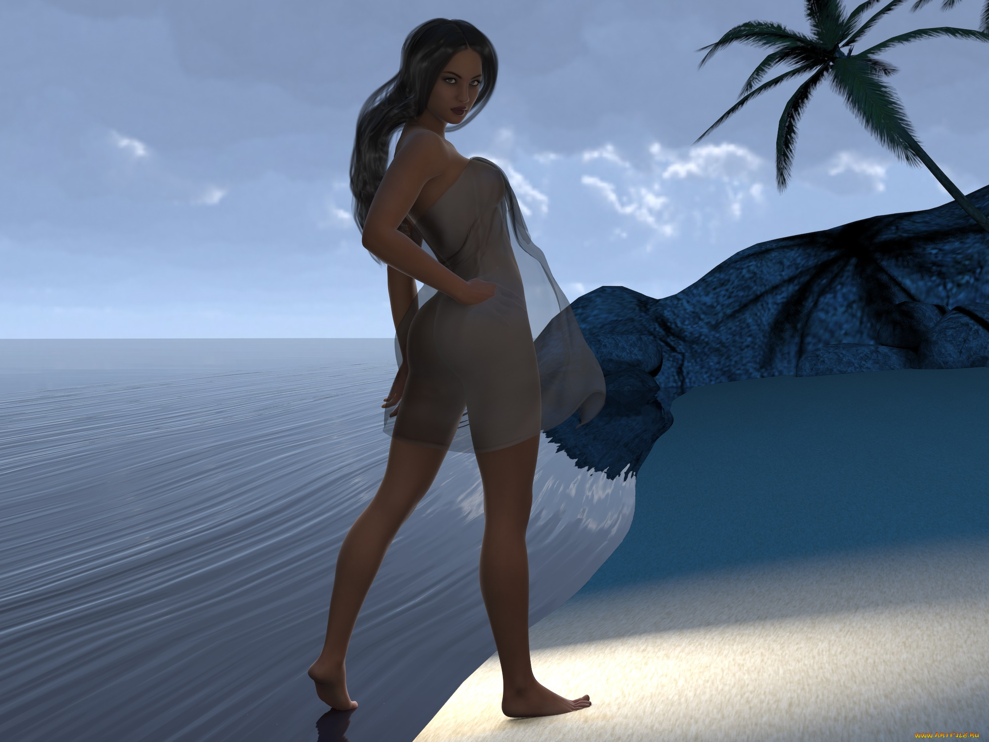 3д, графика, люди, , people, девушка, взгляд, фон