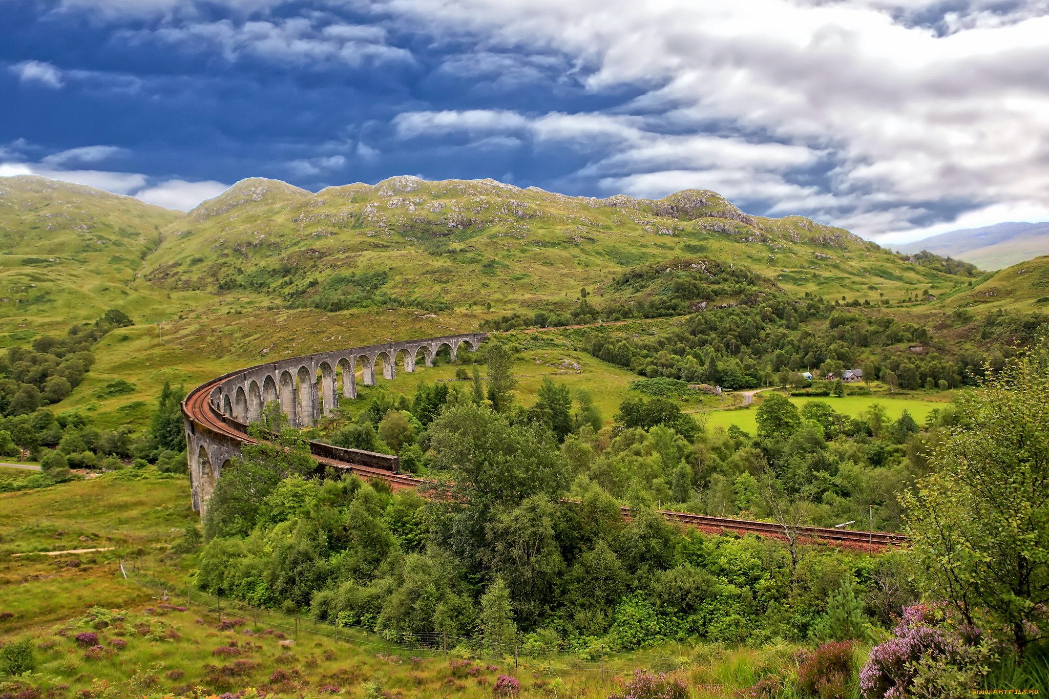 glenfinnan, viaduct, города, -, мосты, виадук