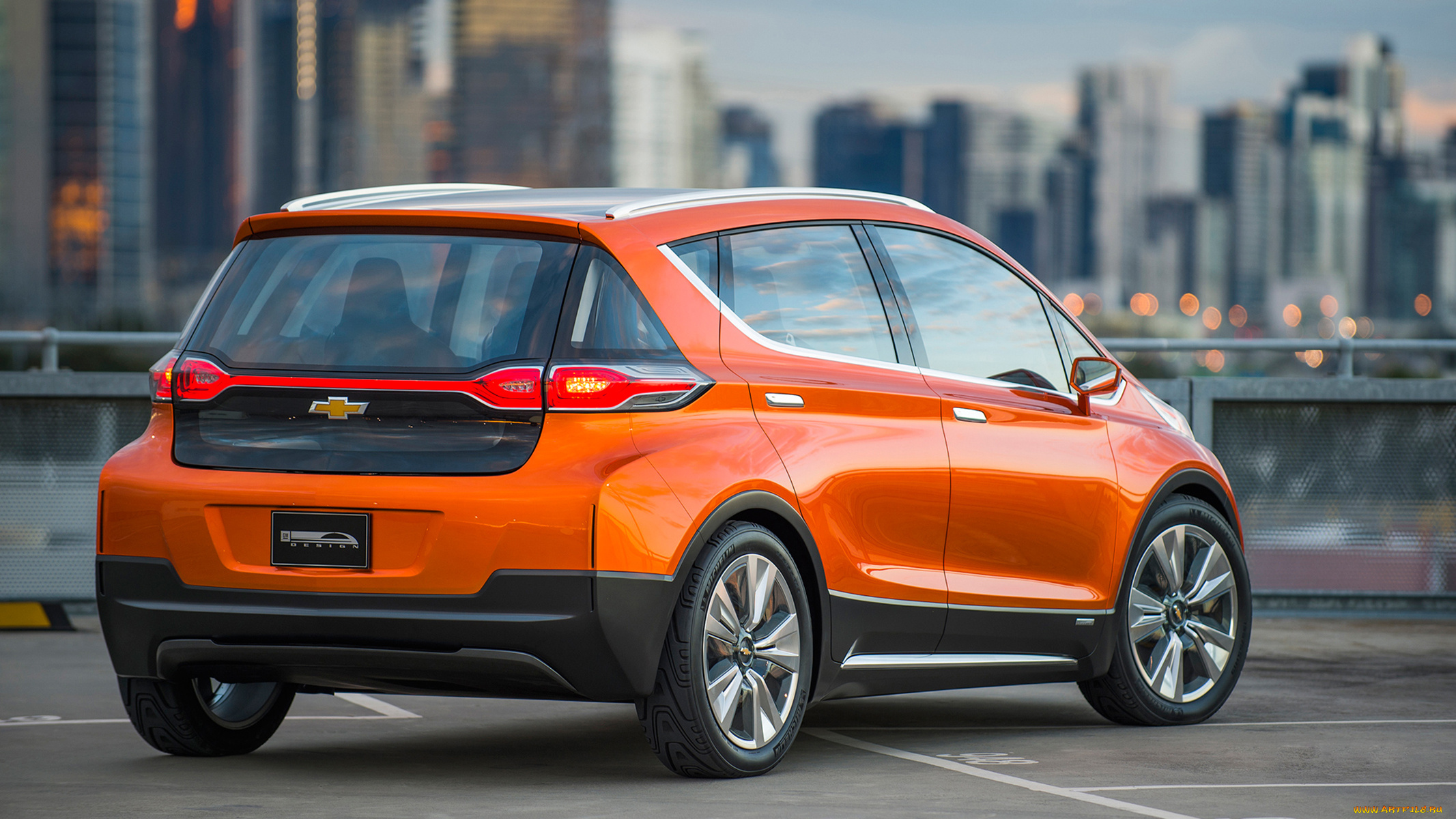 chevrolet, bolt, ev, concept, 2015, автомобили, chevrolet, bolt, 2015, concept, ev, оранжевая