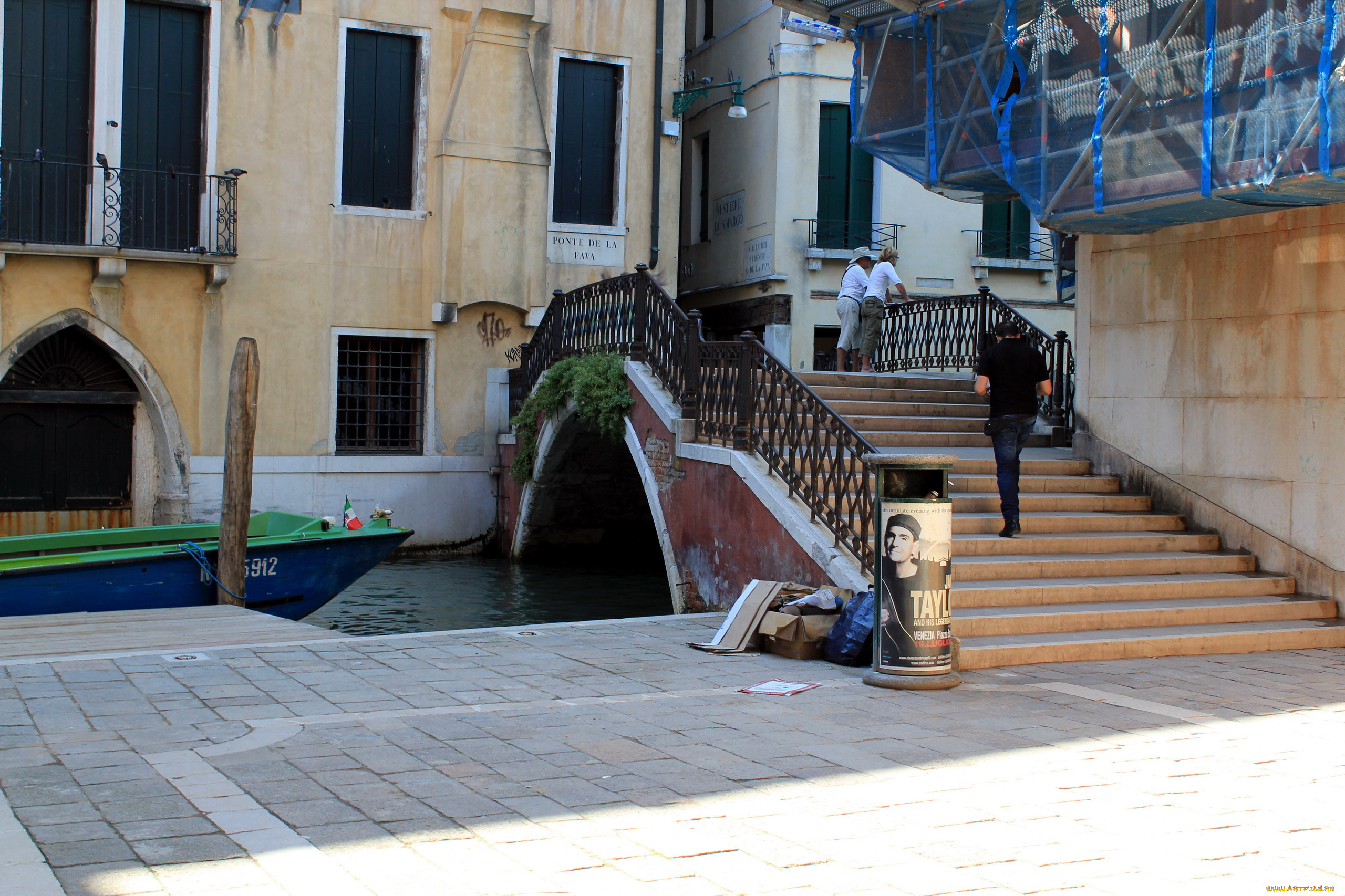 города, венеция, , италия, канал, мостик