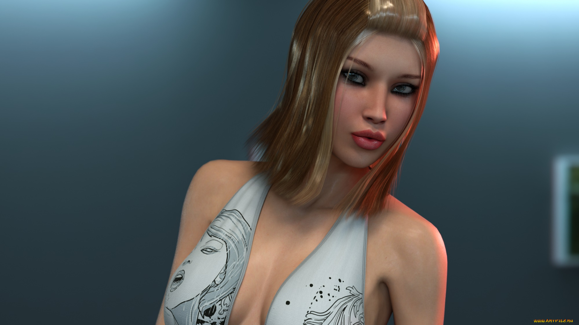 3д, графика, люди, , people, фон, взгляд, девушка