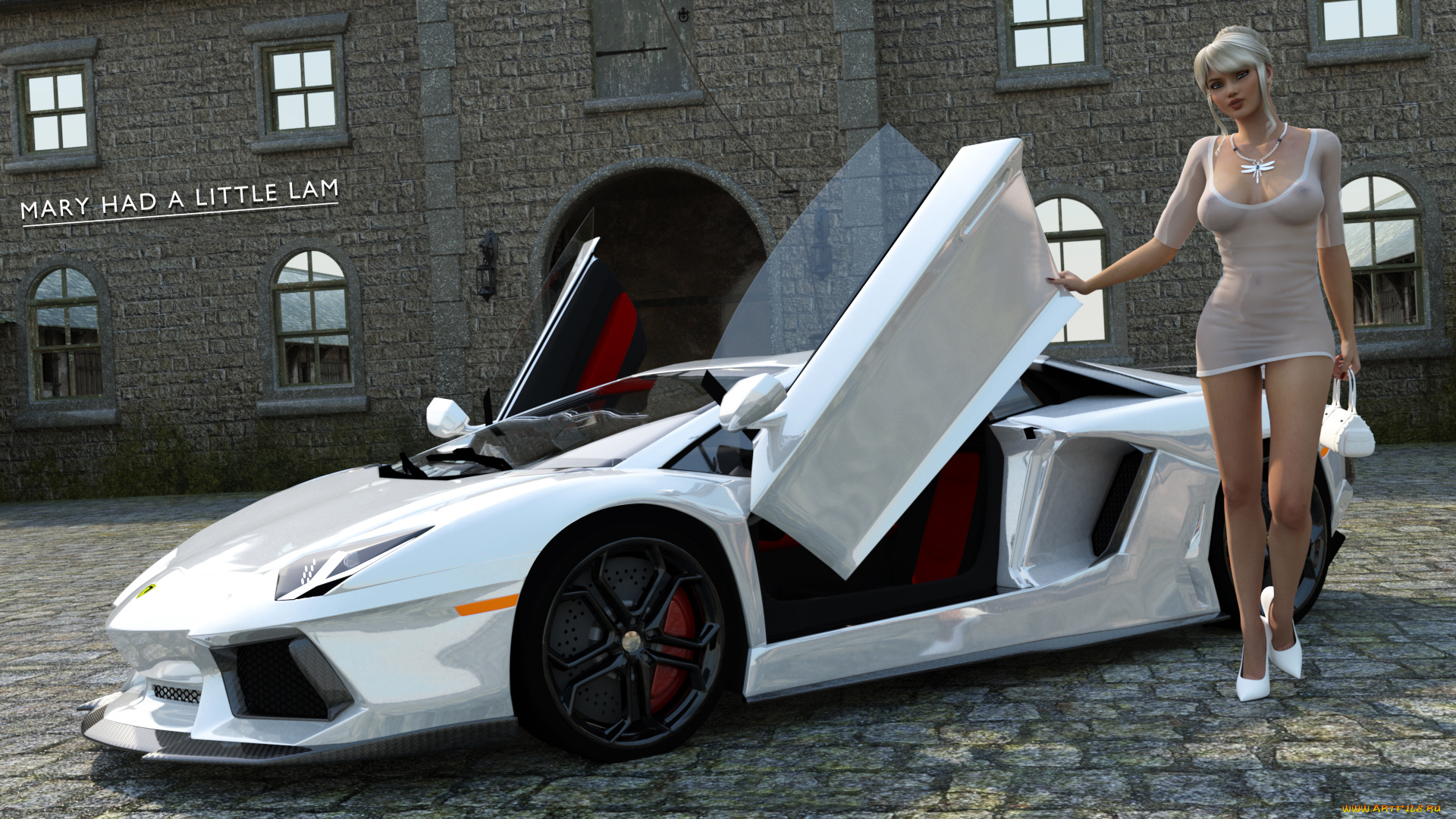 3д, графика, люди-авто, мото, , people-, car, , , moto, взгляд, фон, девушка