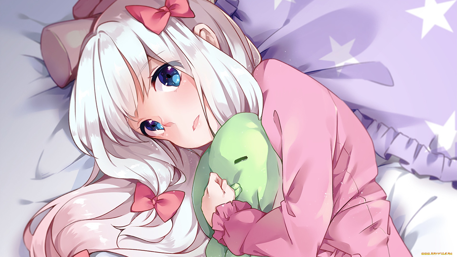 аниме, eromanga-sensei, девушка, взгляд, фон