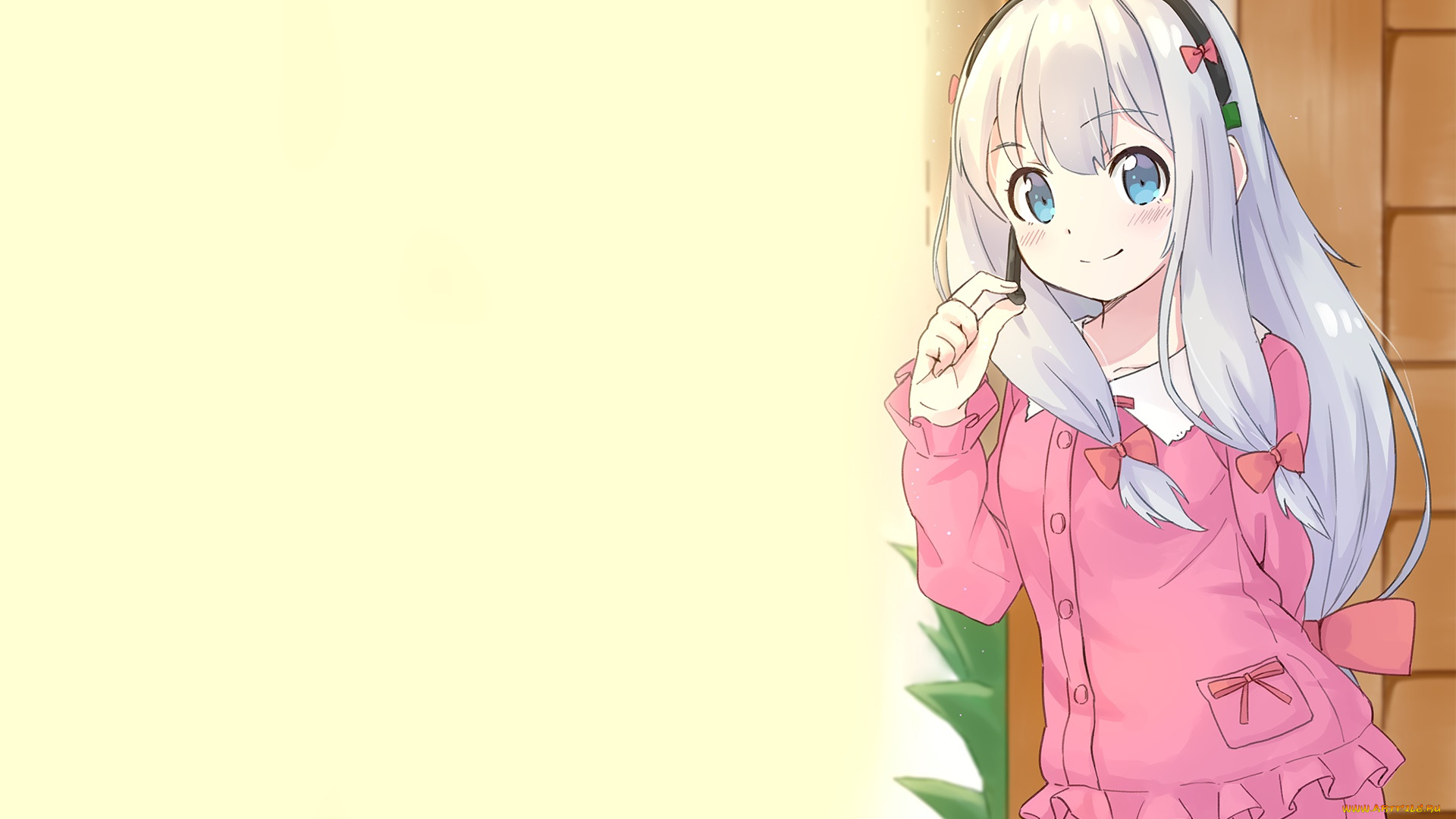 аниме, eromanga-sensei, взгляд, девушка, фон