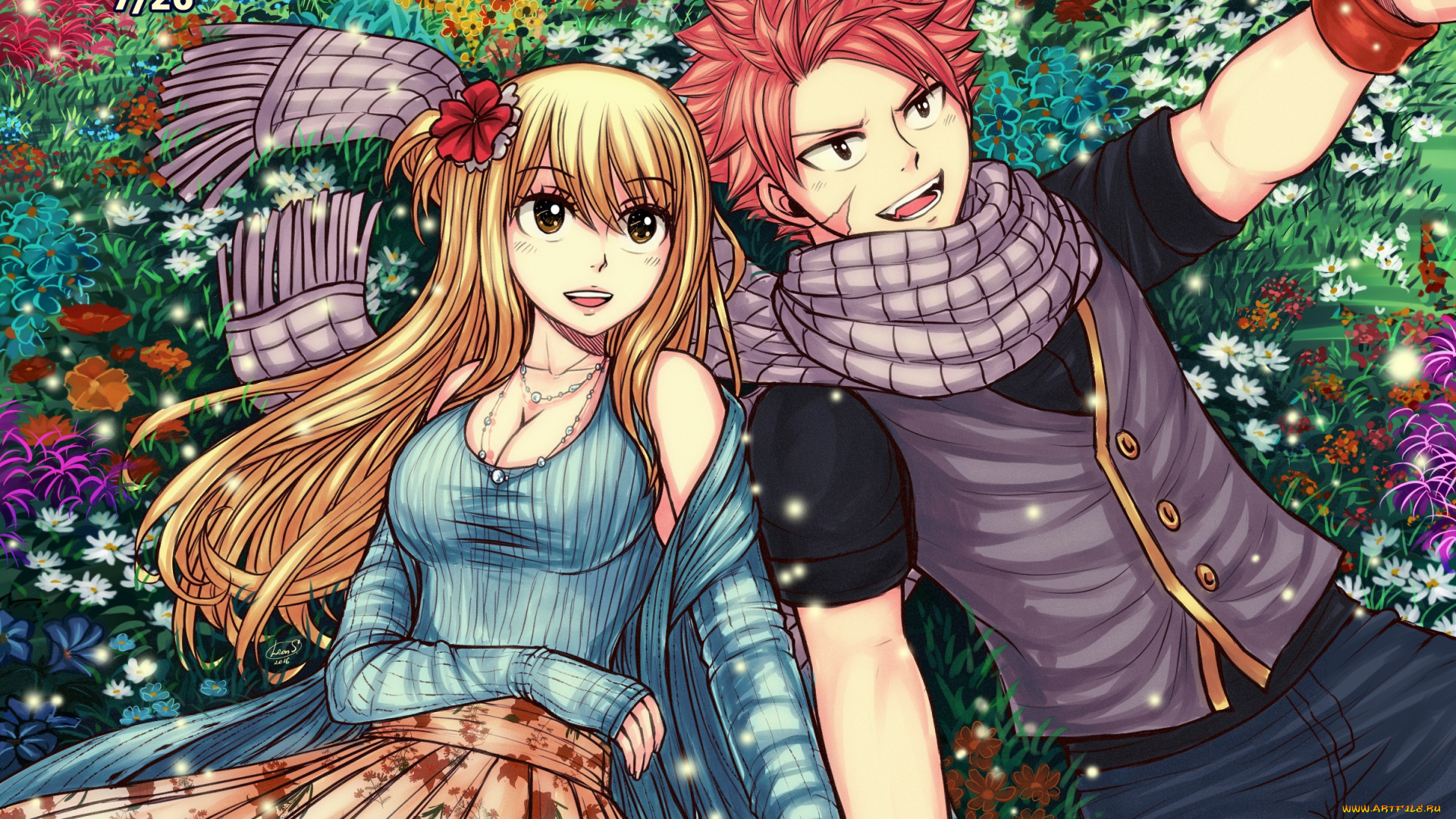 аниме, fairy, tail, пара