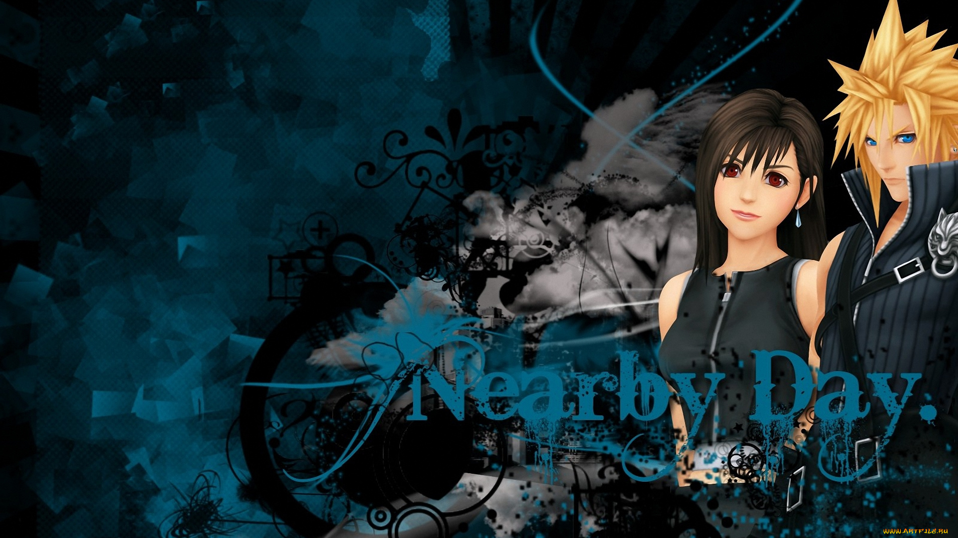 аниме, final, fantasy, девушка, воин, lockhart, cloud, tifa