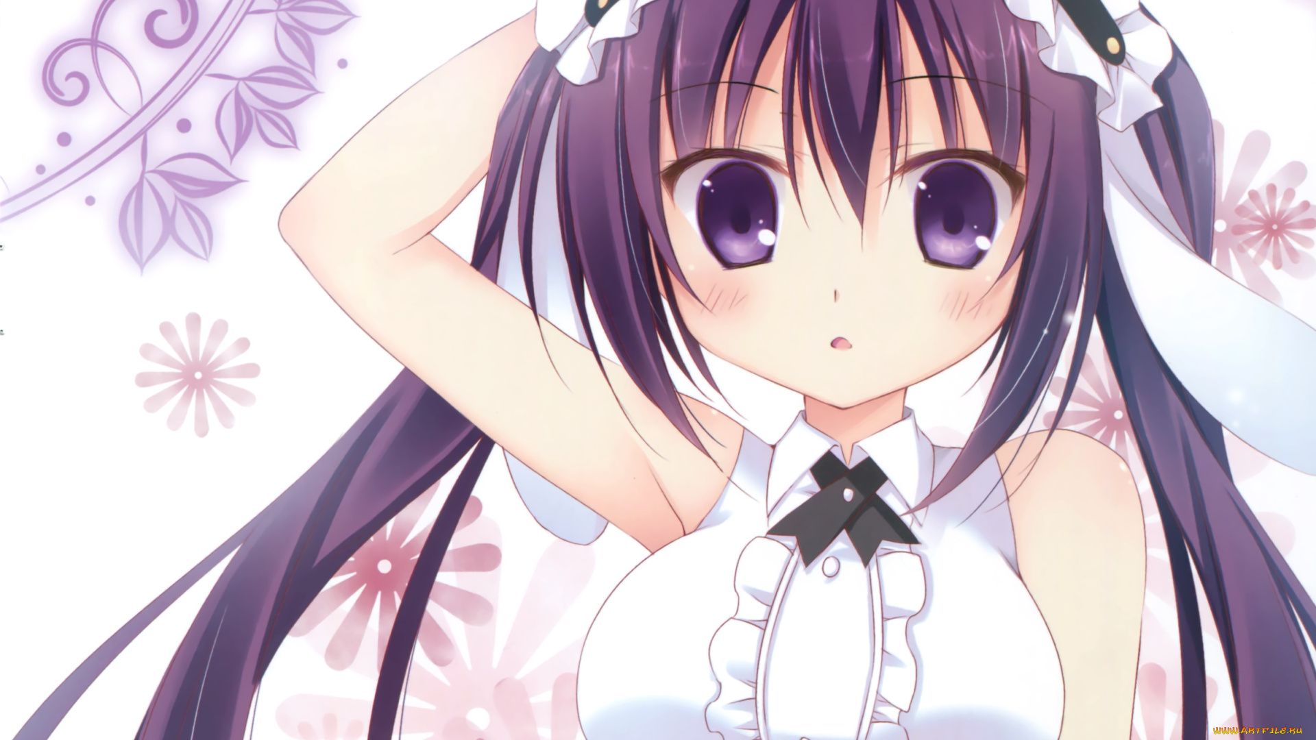 аниме, gochuumon, wa, usagi, desu, ka, девушка, фон, взгляд