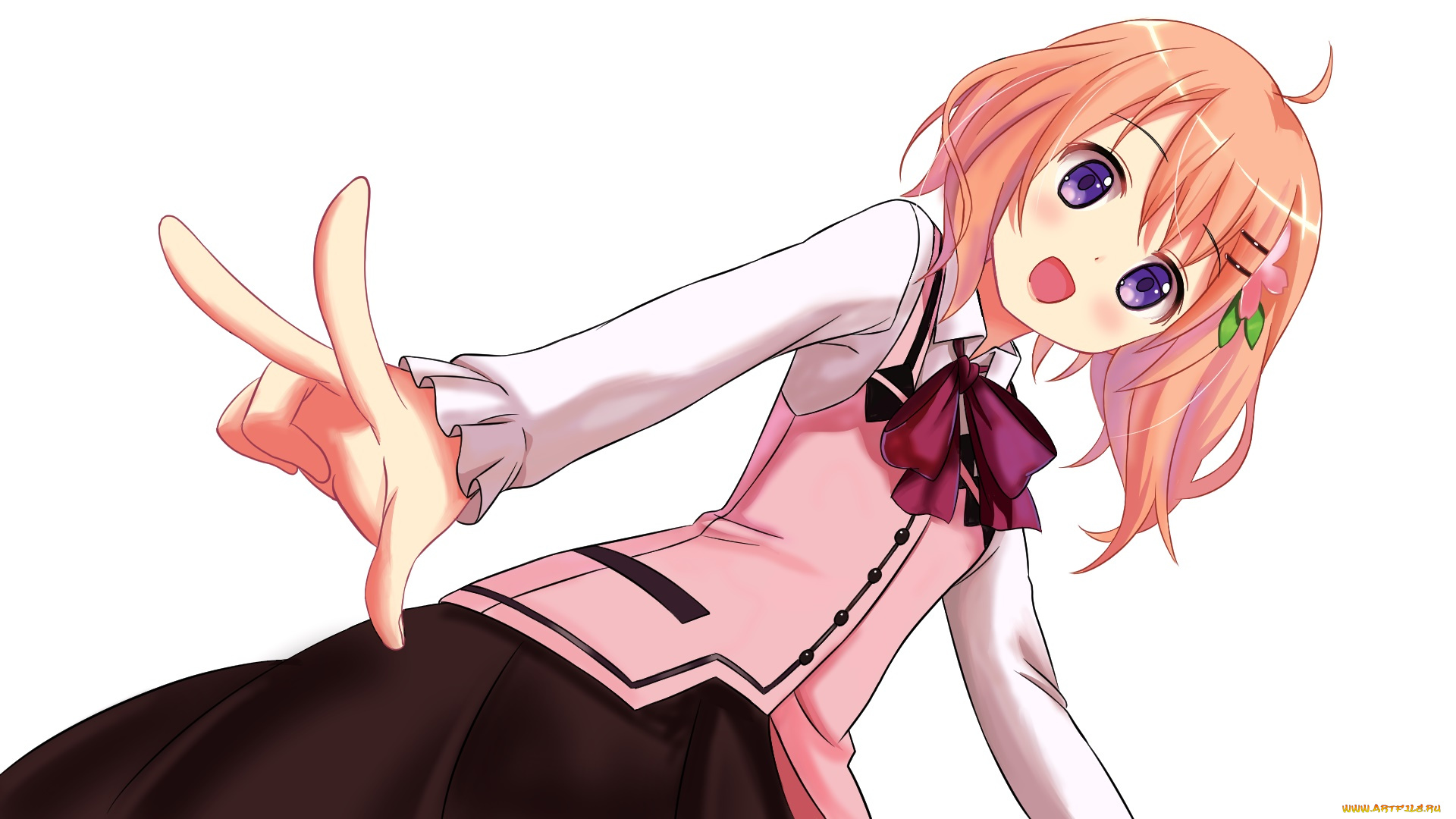 аниме, gochuumon, wa, usagi, desu, ka, фон, девушка, взгляд