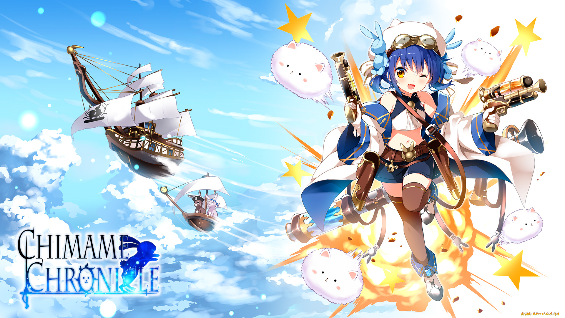 аниме, gochuumon, wa, usagi, desu, ka, фон, взгляд, девушка