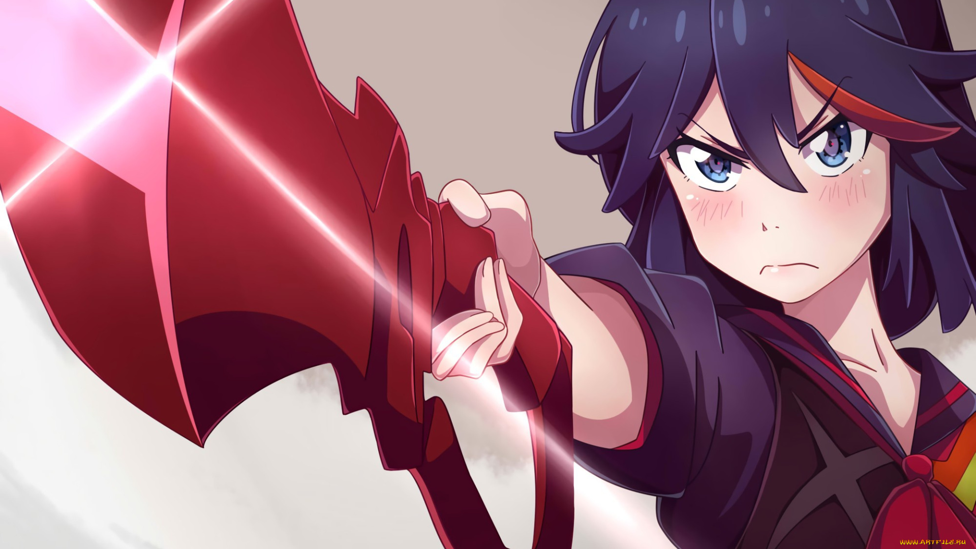 аниме, kill, la, kill, japanese, sword, matoi, ryuuko, seifuku, kill, la, ken, blade, scissors, uniform, anime