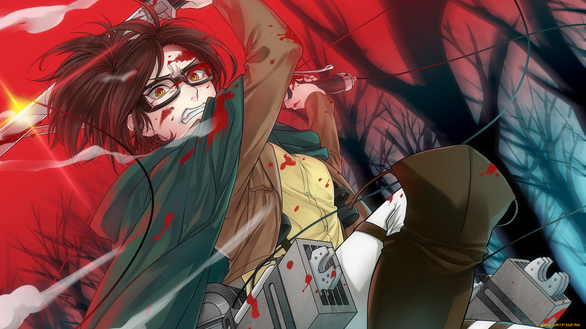 аниме, shingeki, no, kyojin, атака, титанов