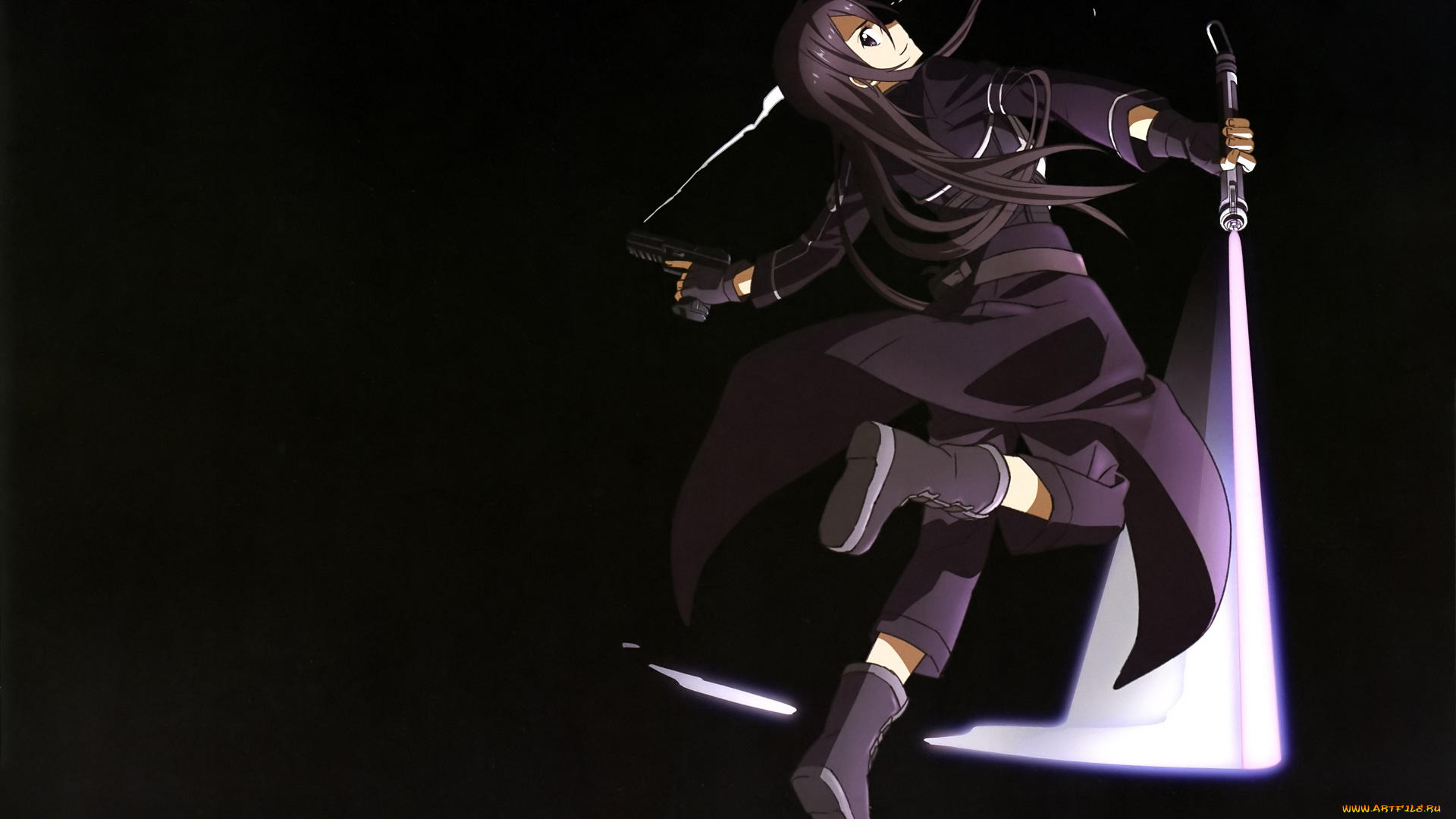 аниме, sword, art, online, кирито