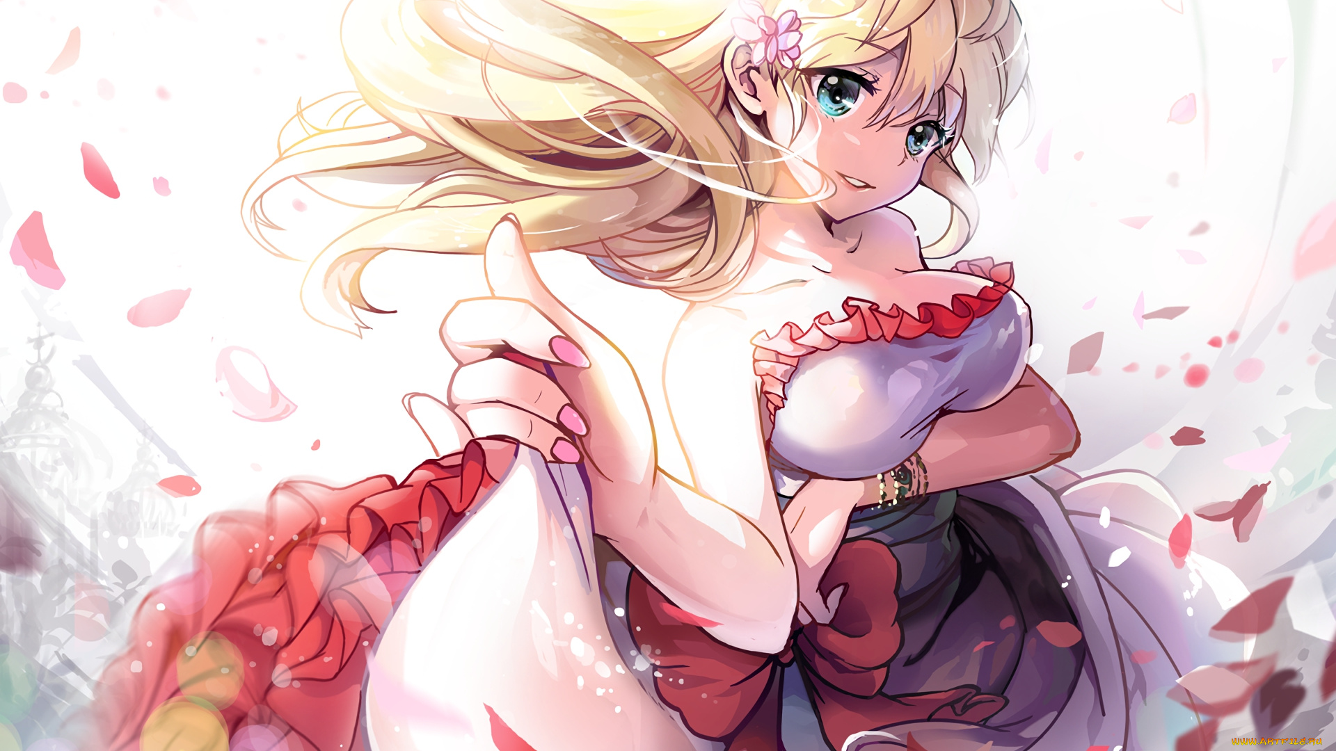 аниме, unknown, , другое, фон, взгляд, девушка