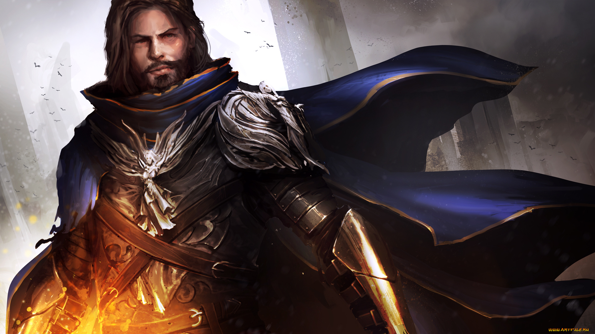 фэнтези, люди, мужчина, взгляд, фон