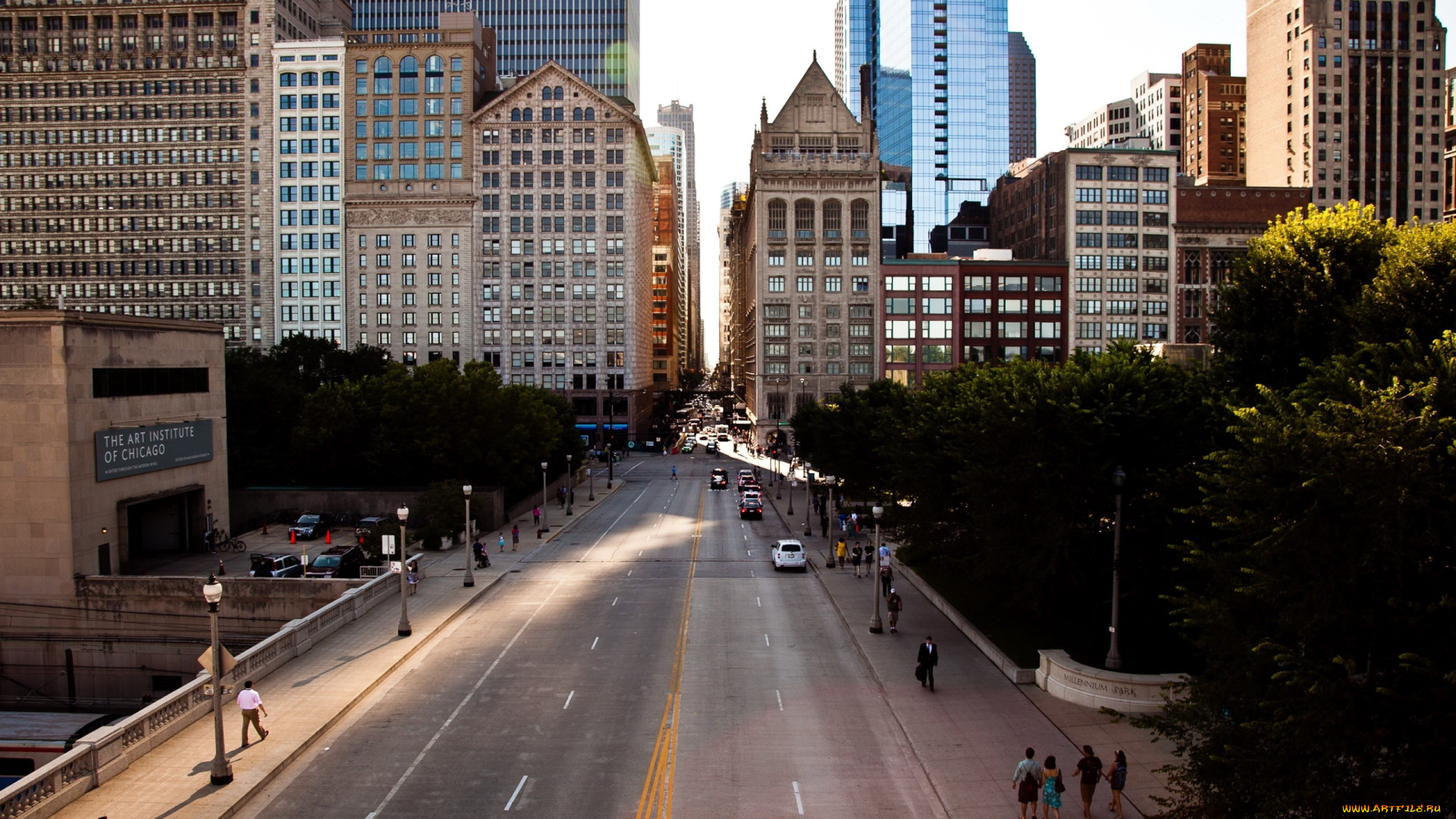 города, Чикаго, , сша, небоскребы, улица
