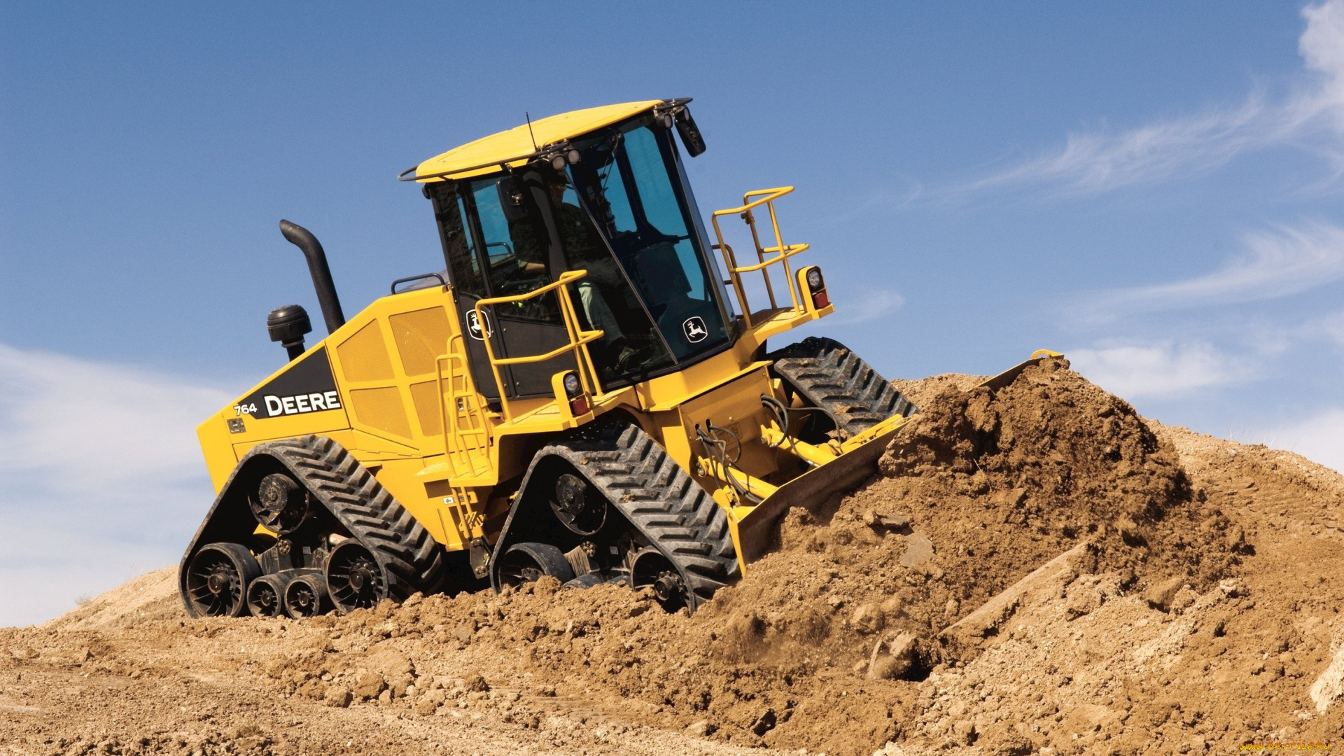 техника, тракторы, на, гусенецах, deere