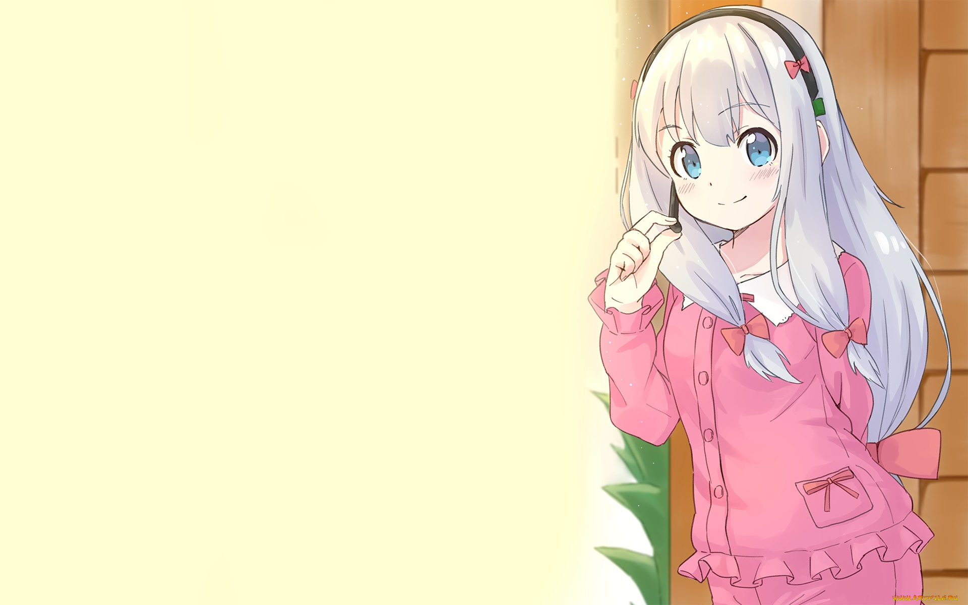 аниме, eromanga-sensei, взгляд, девушка, фон