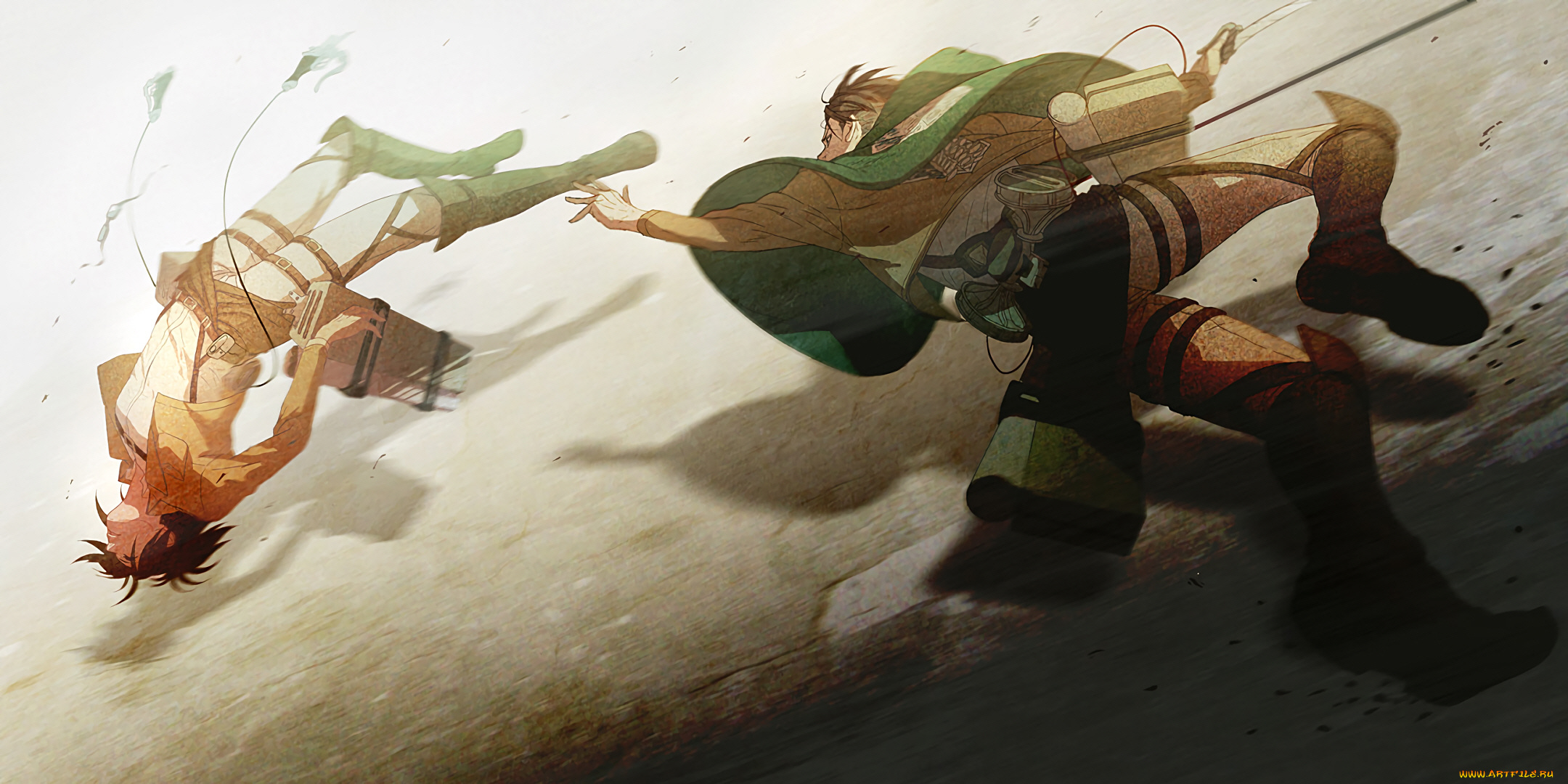 аниме, shingeki, no, kyojin, атака, титанов