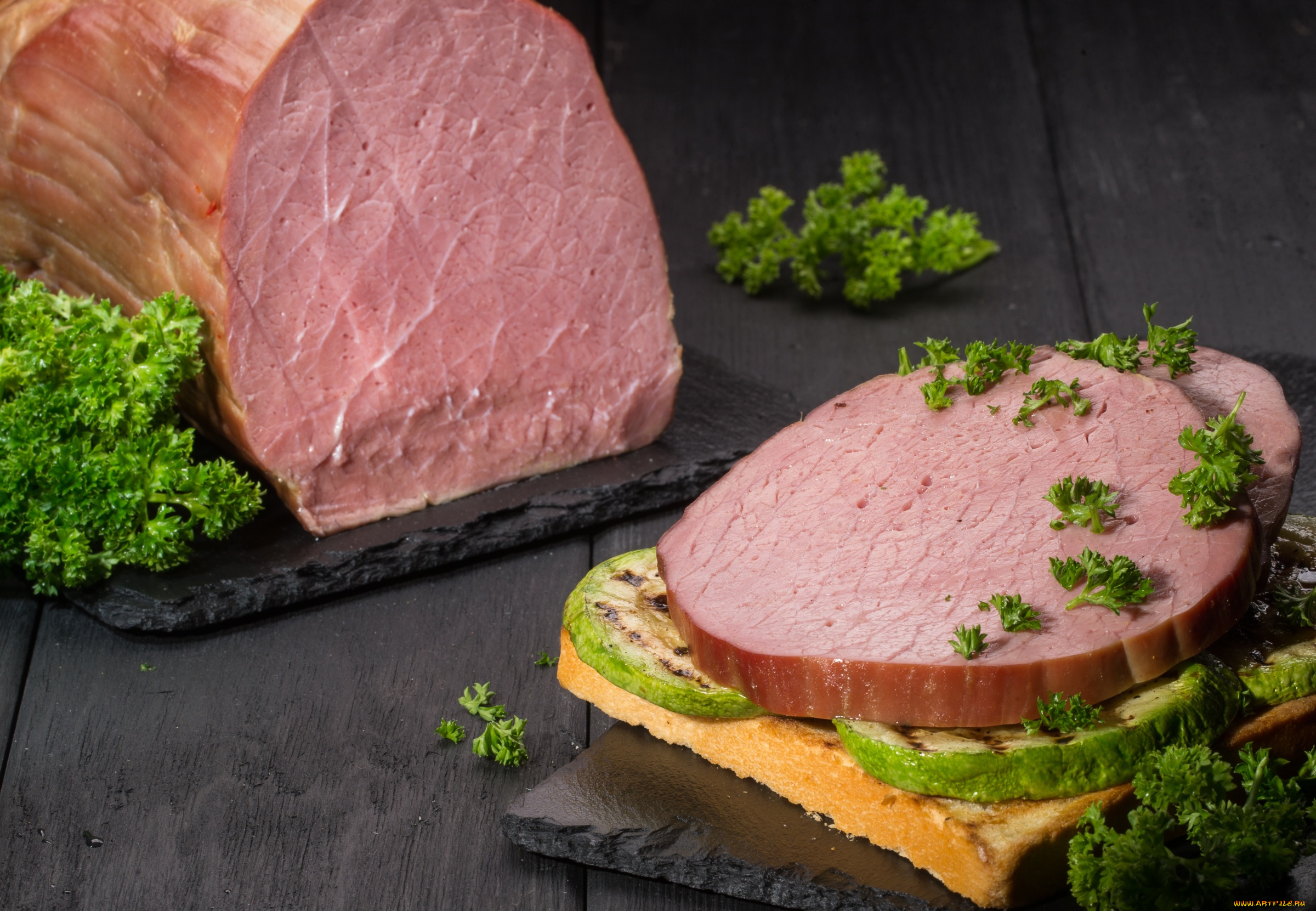 еда, бутерброды, , гамбургеры, , канапе, ветчина, бутерброд, мясо