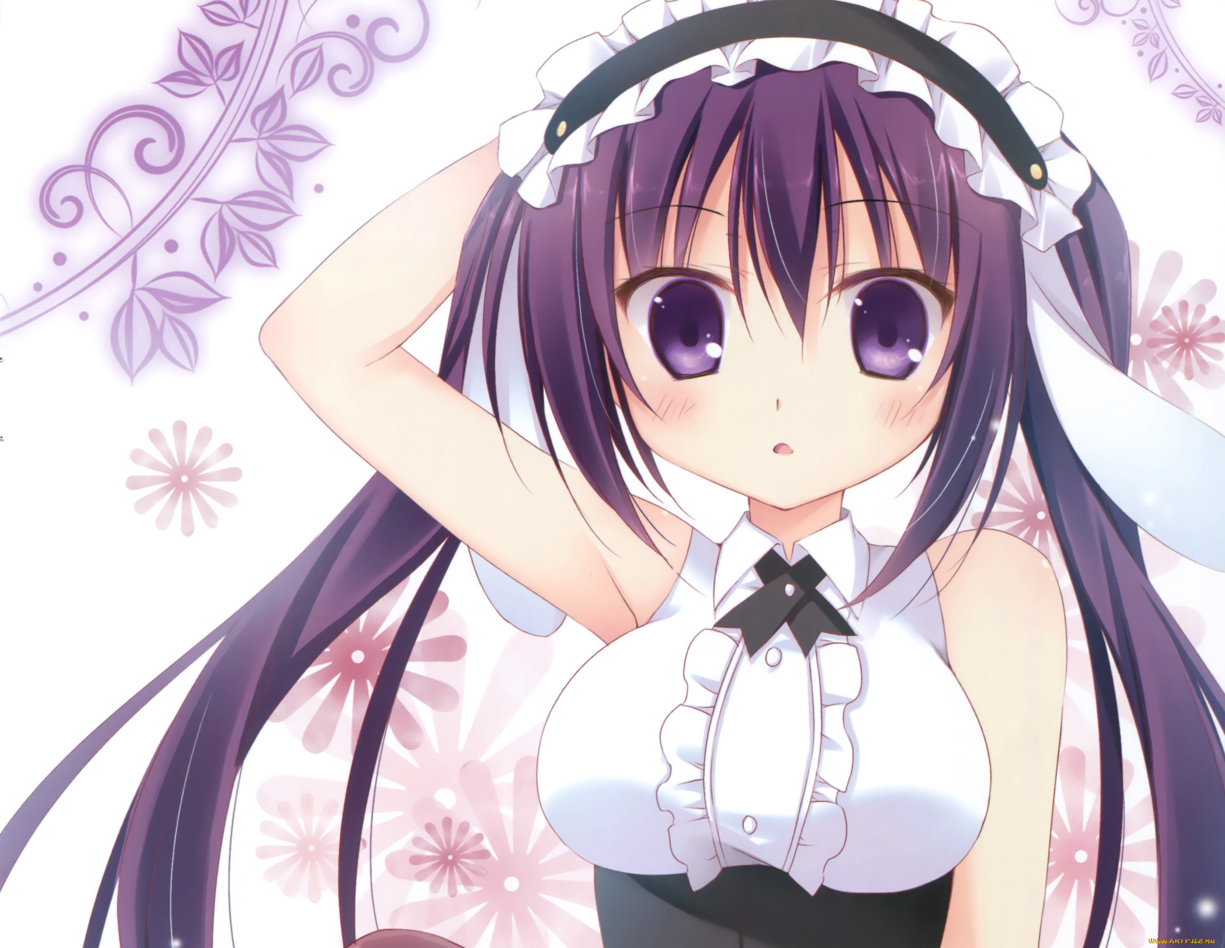аниме, gochuumon, wa, usagi, desu, ka, девушка, фон, взгляд