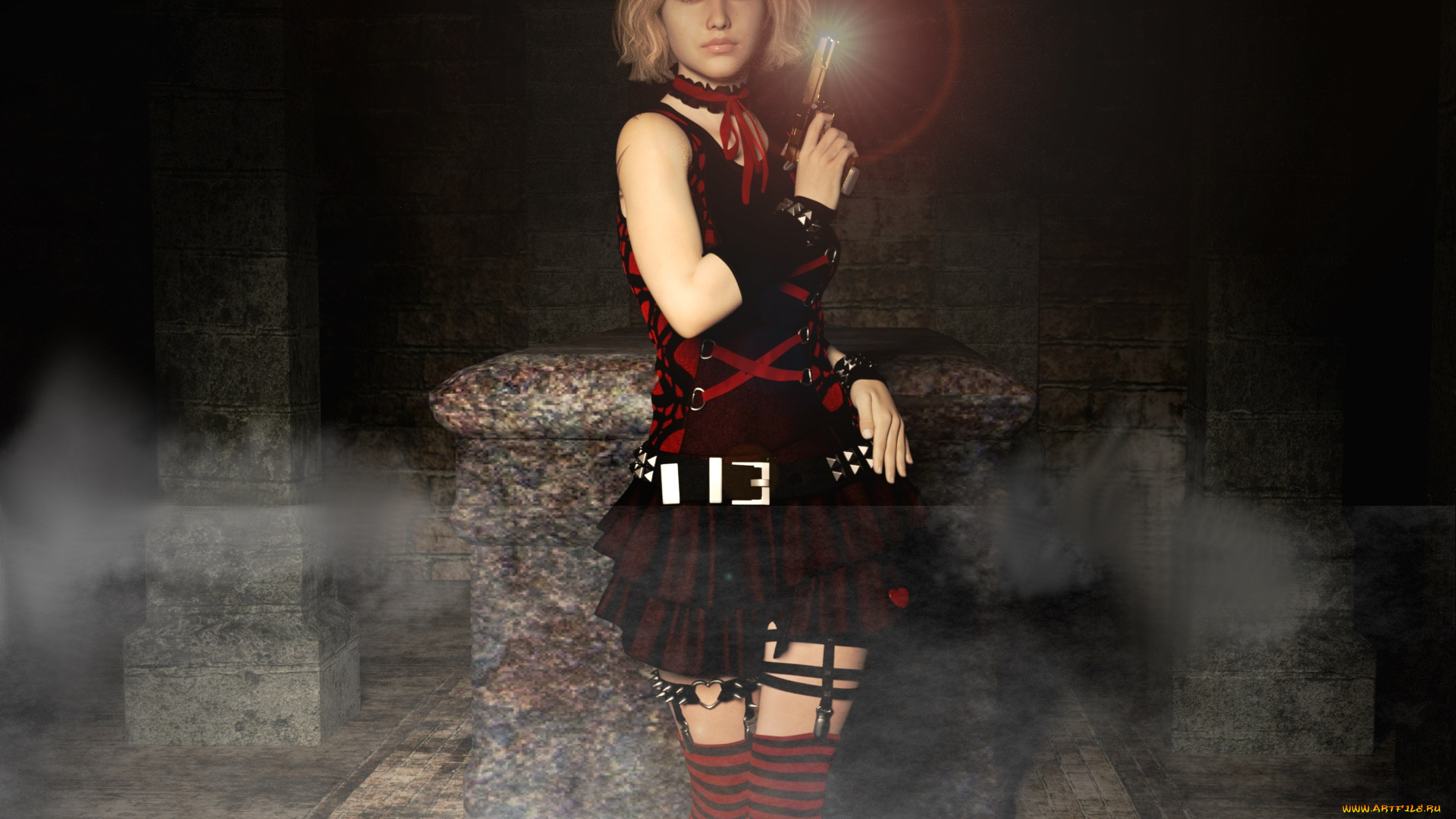 3д, графика, фантазия, , fantasy, девушка, фон, взгляд