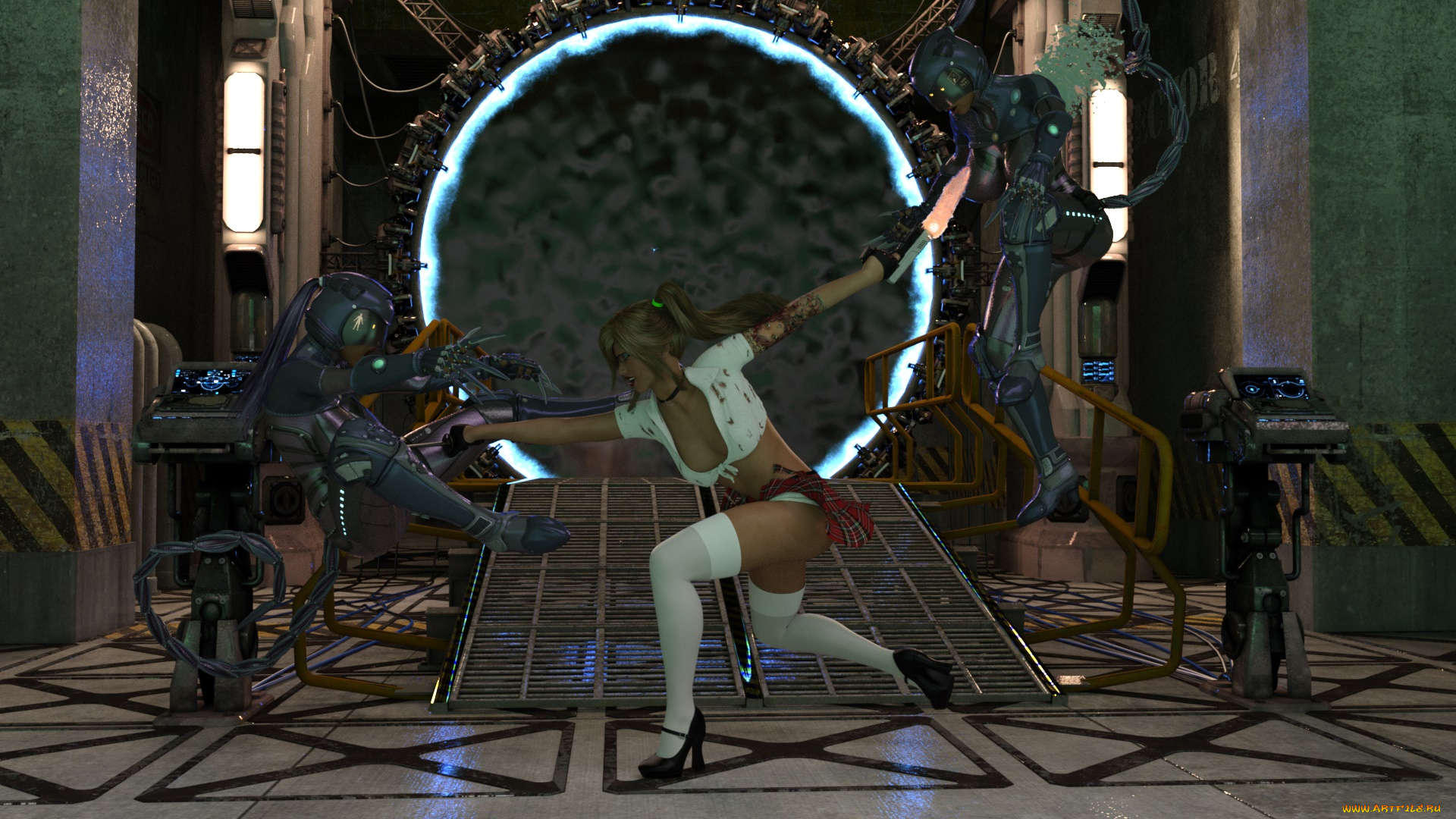 3д, графика, фантазия, , fantasy, девушка, взгляд, фон