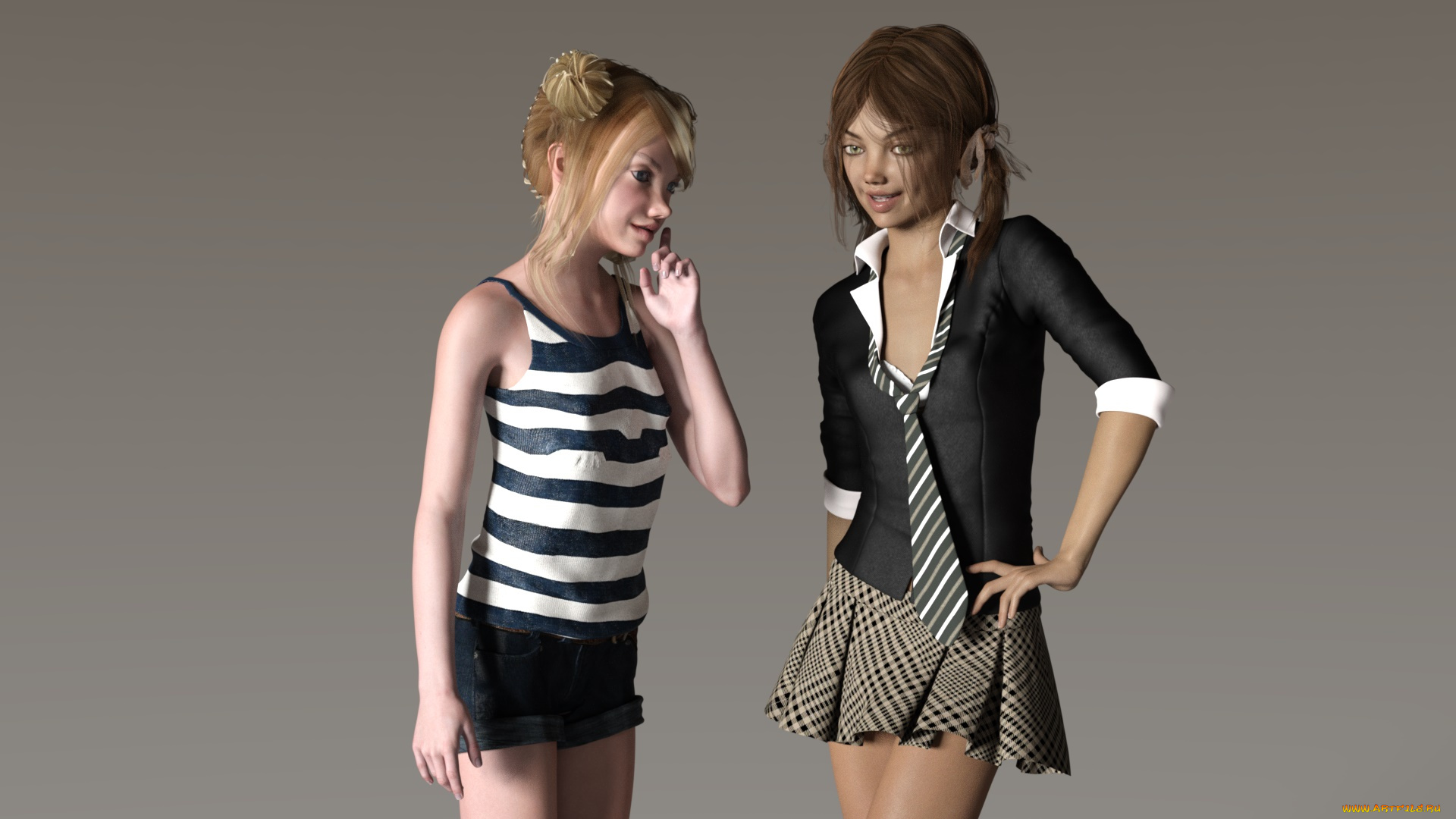 3д, графика, люди, , people, взгляд, девушки, фон