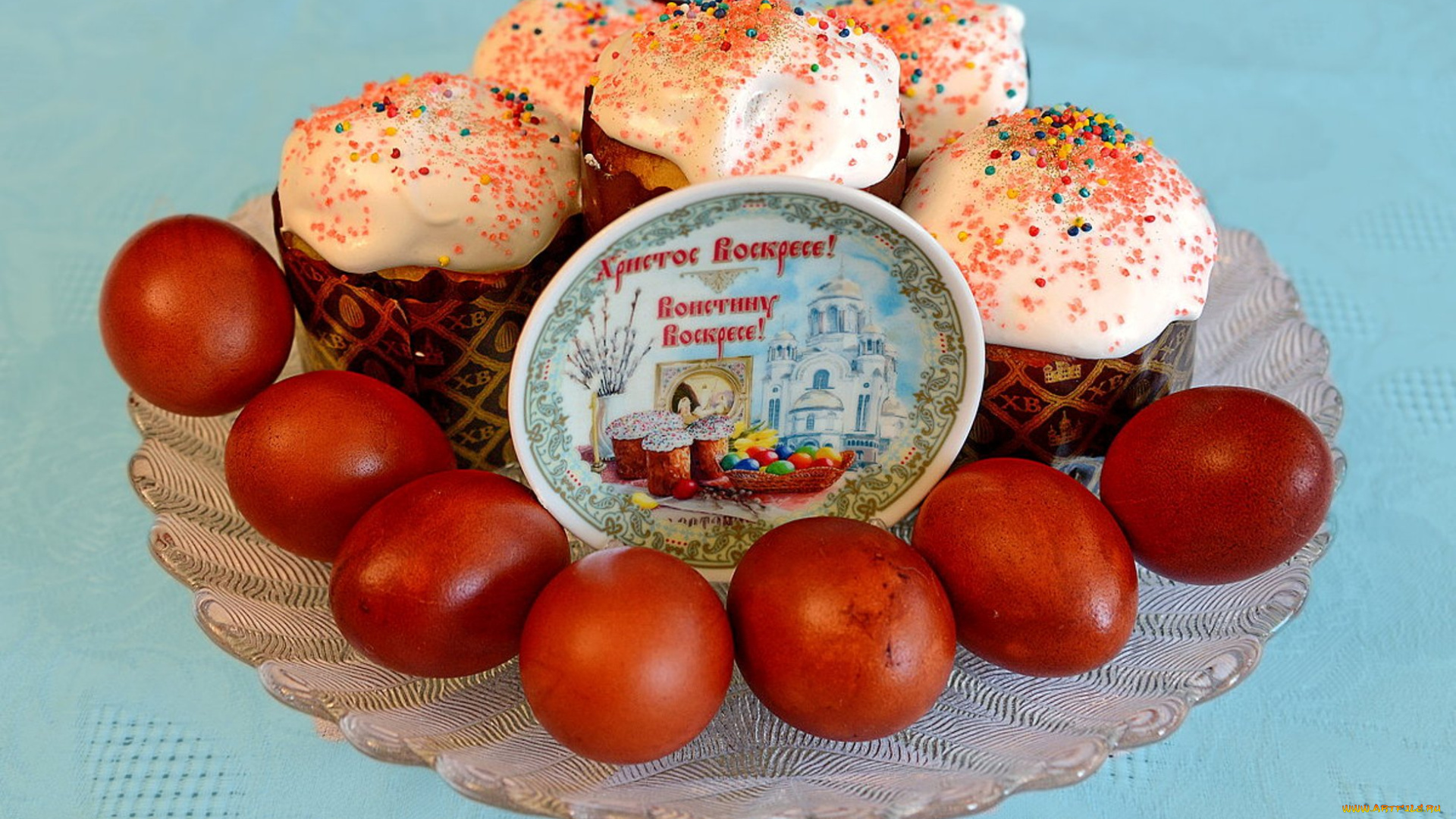 праздничные, пасха, куличи, яйца