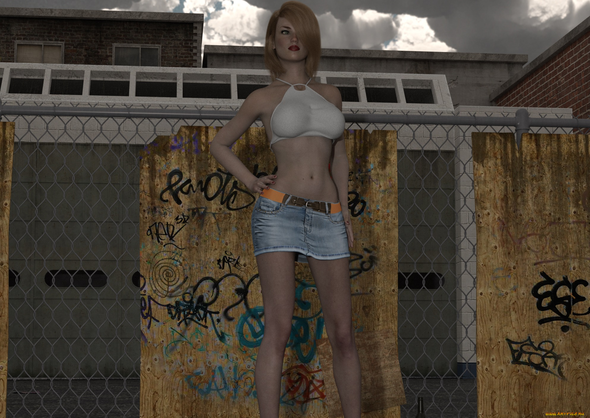 3д, графика, люди, , people, девушка, взгляд, фон