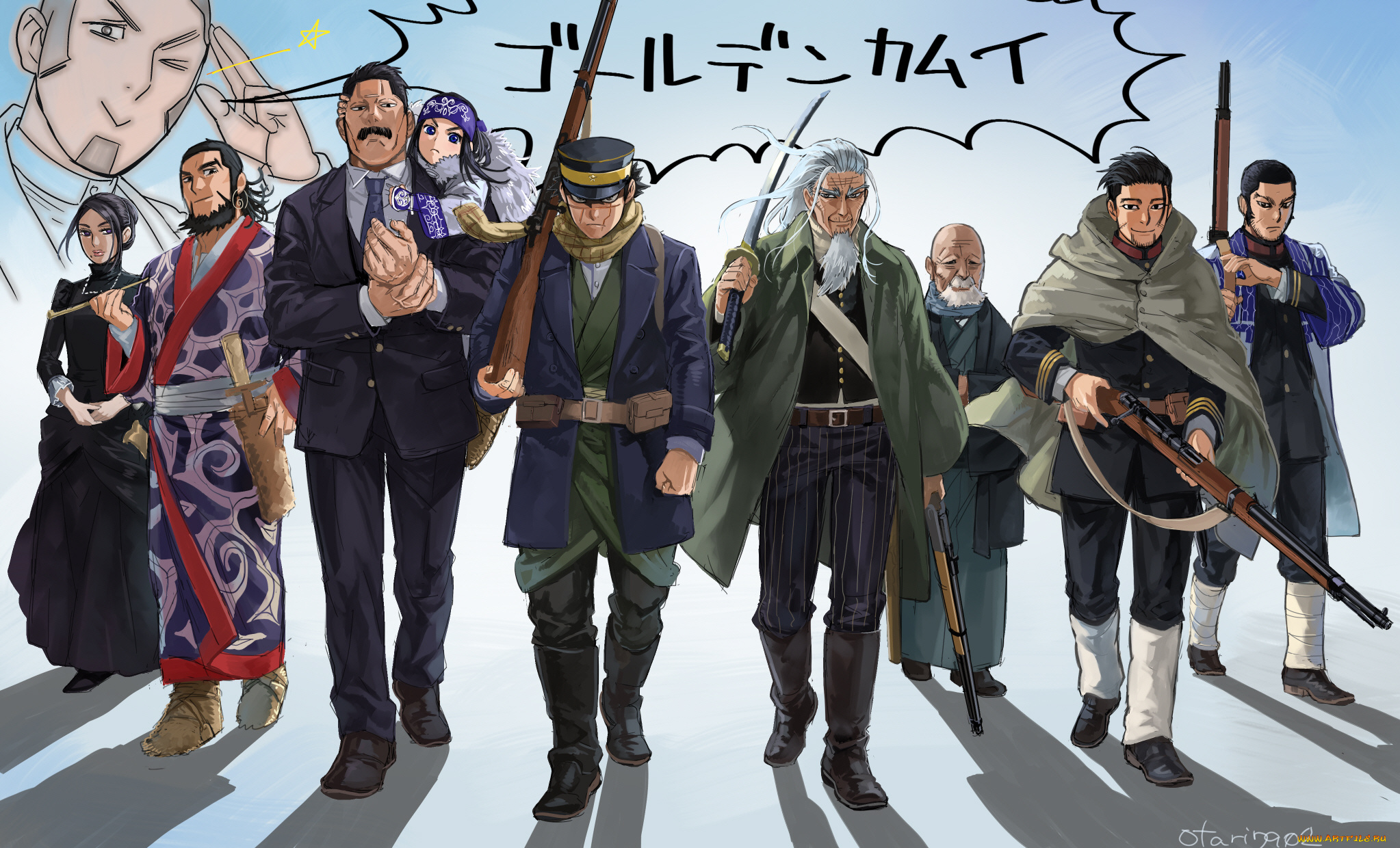 аниме, golden, kamuy, персонажи