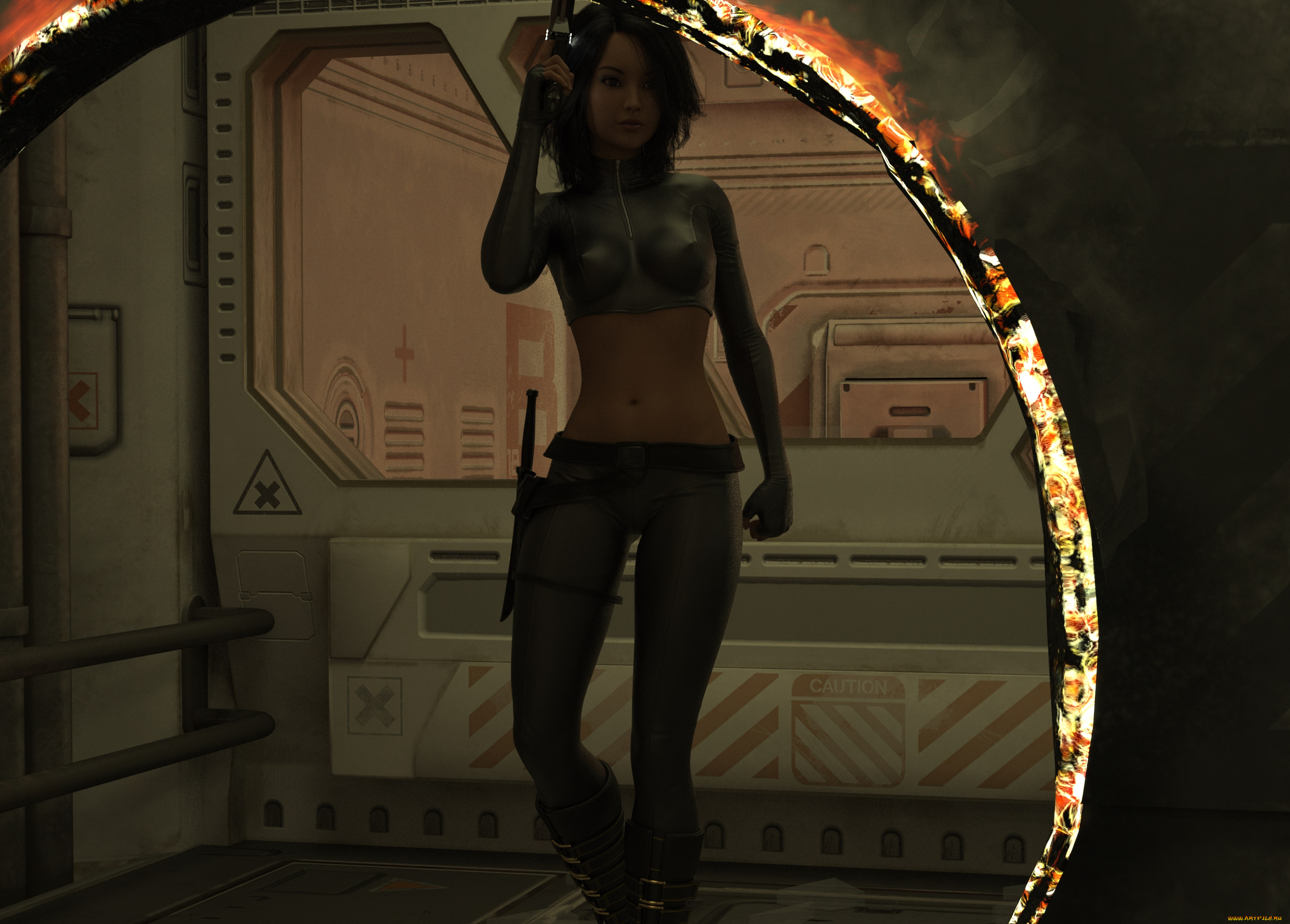 3д, графика, фантазия, , fantasy, фон, взгляд, девушка