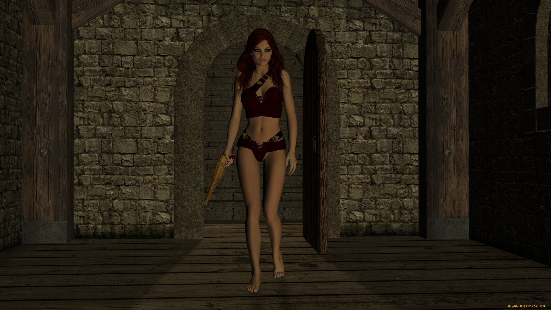 3д, графика, фантазия, , fantasy, девушка, фон, взгляд