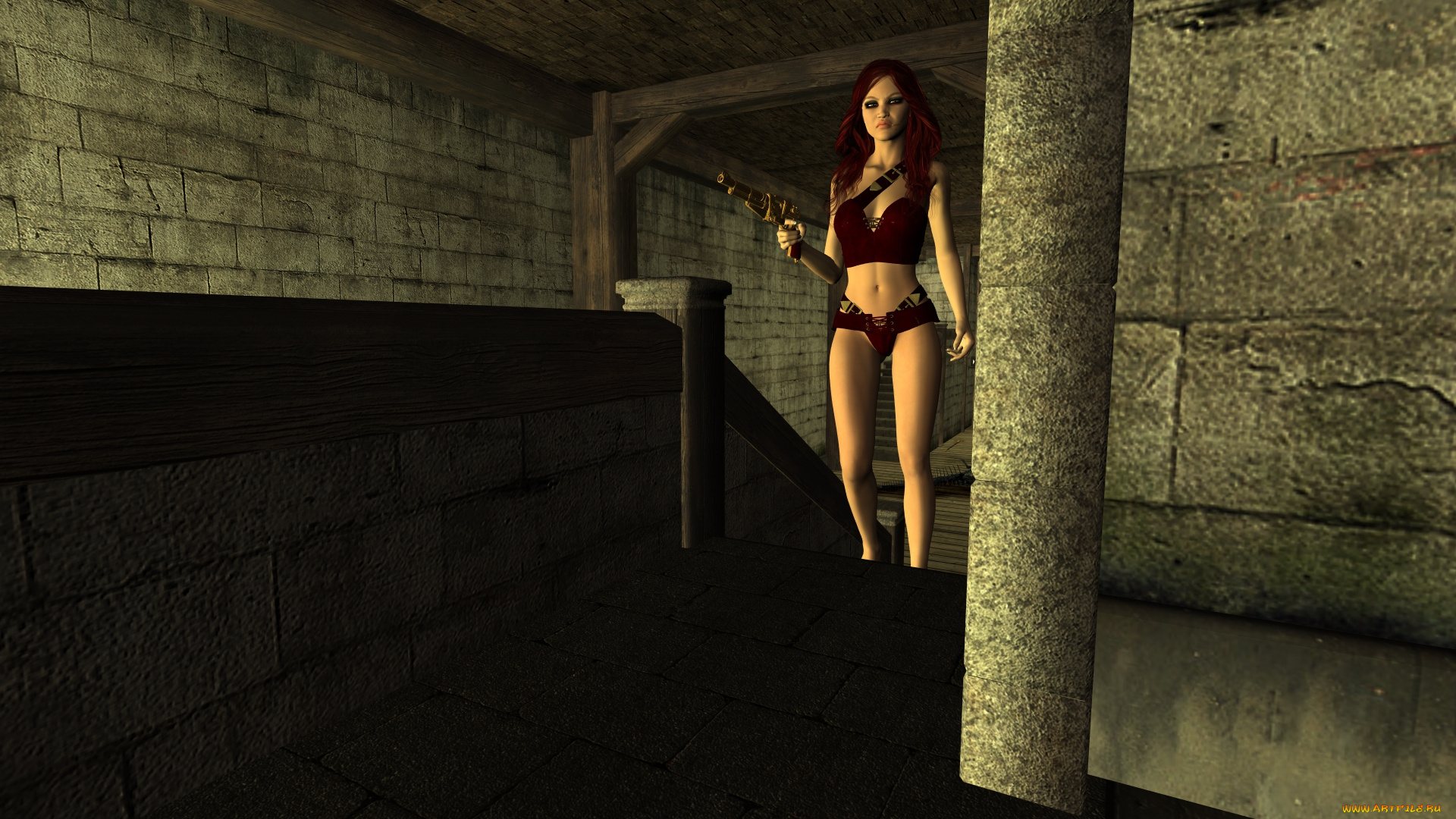 3д, графика, фантазия, , fantasy, фон, взгляд, девушка