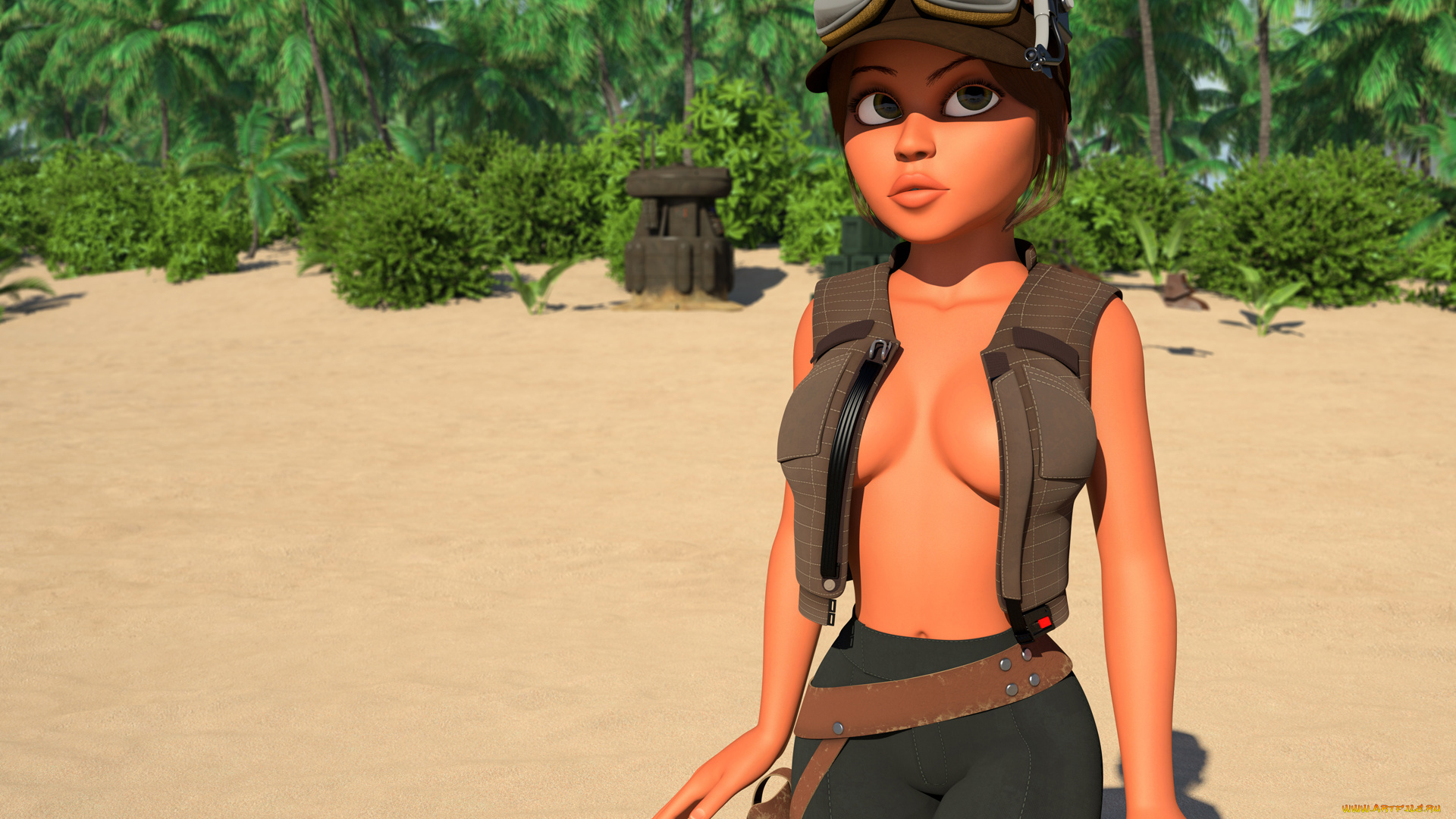 3д, графика, мультфильмы, и, в, игры, фон, взгляд, девушка