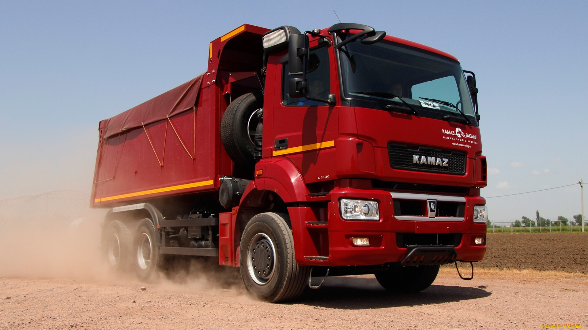 камаз, автомобили, автомобиль, грузовой, самосвал, красный