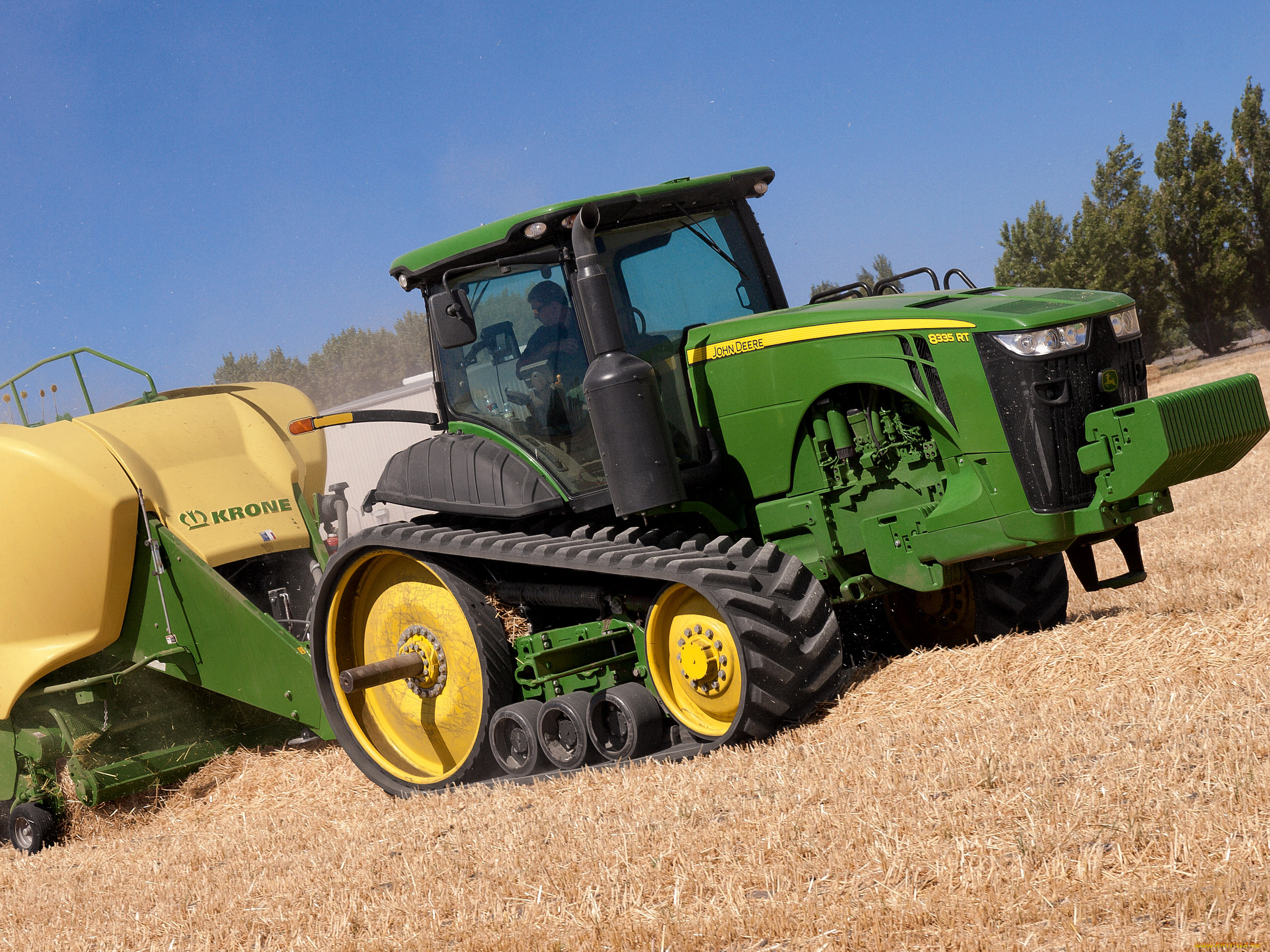 техника, тракторы, на, гусенецах, john, deere