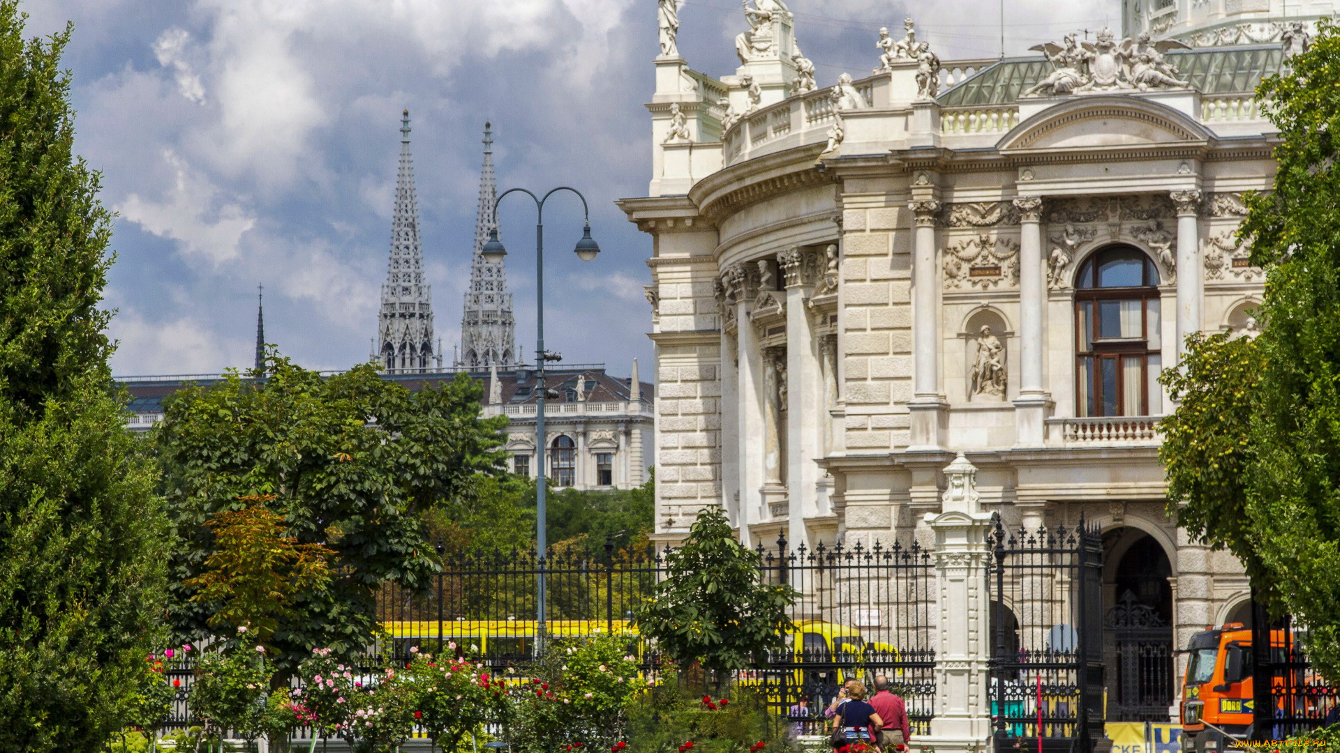 города, вена, , австрия, собор, дворец