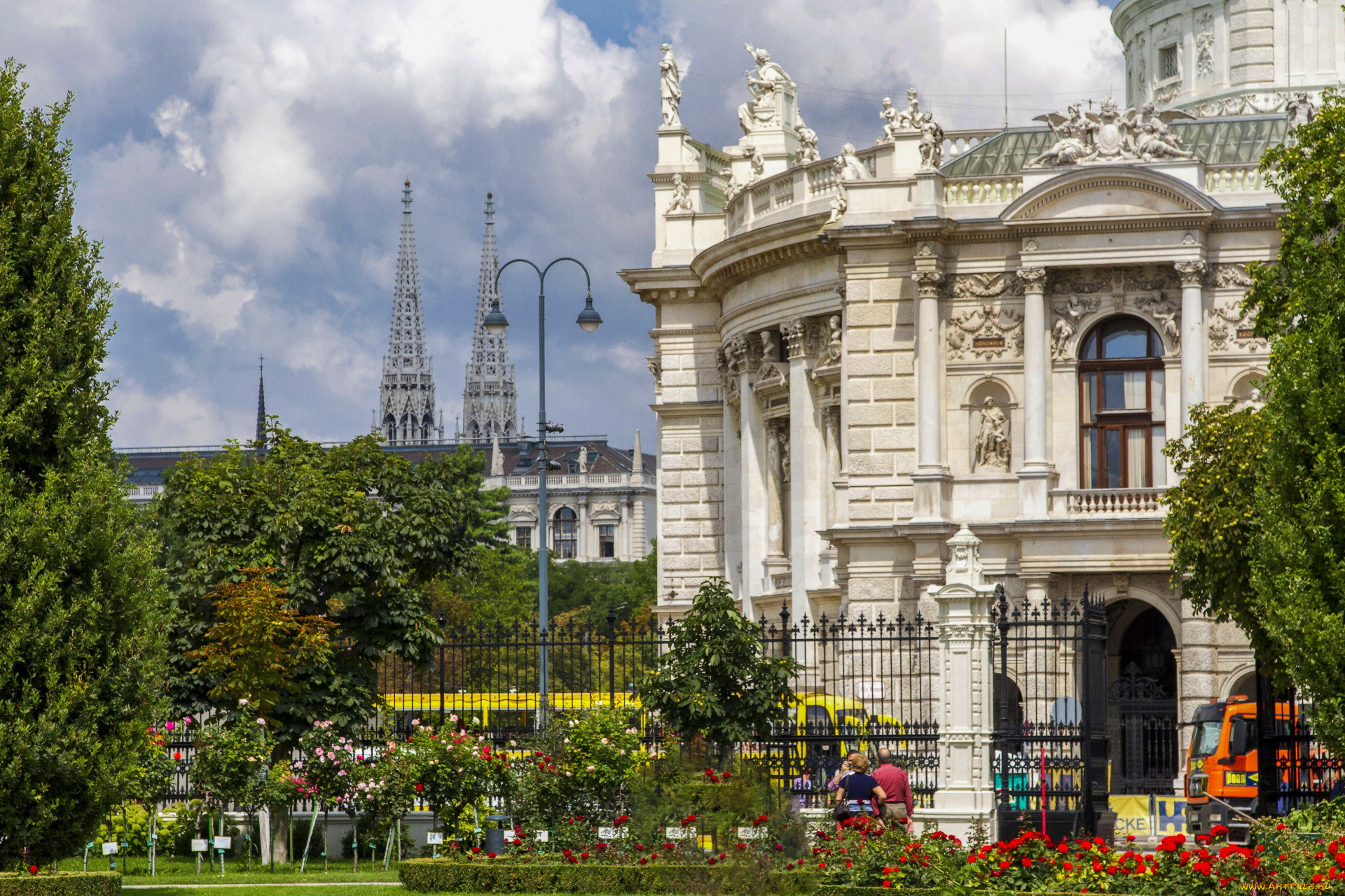 города, вена, , австрия, собор, дворец