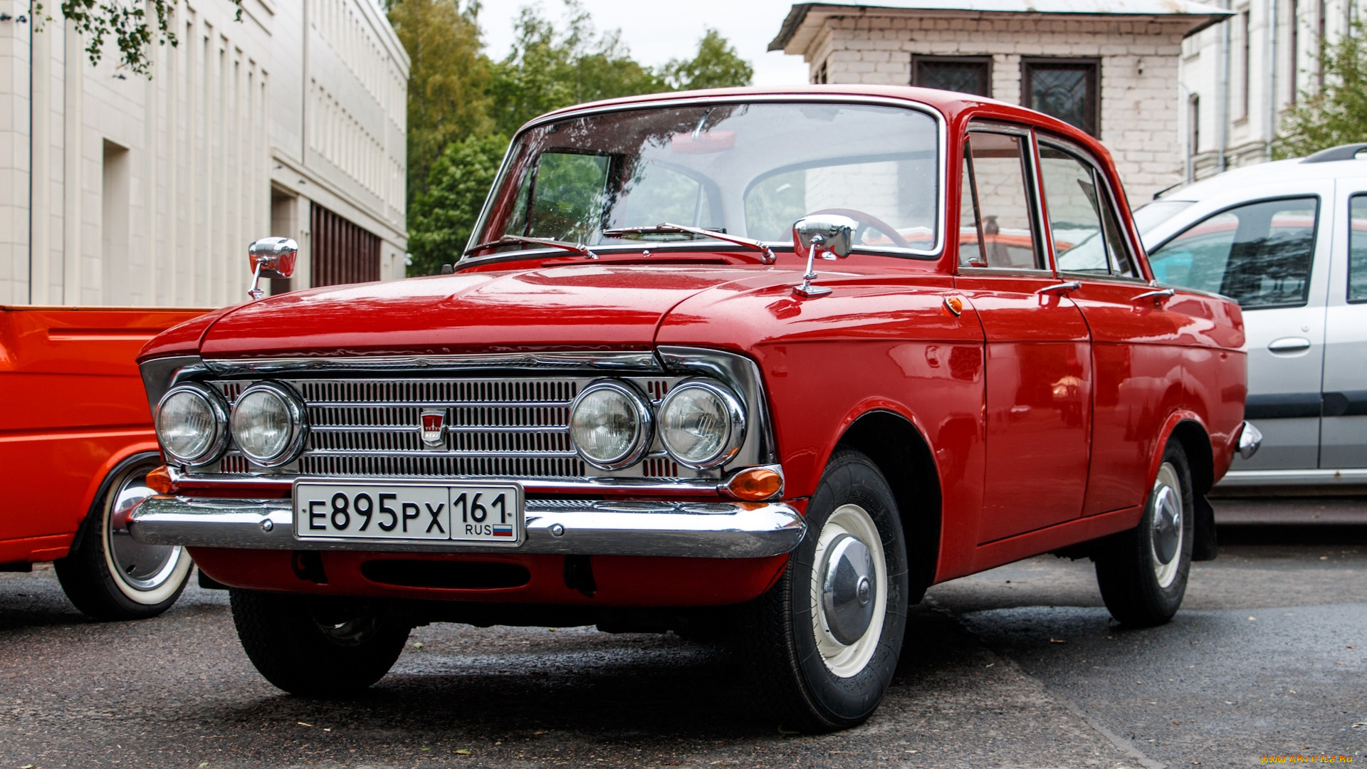 москвич, автомобили, автомобиль, красный, ретро, классика