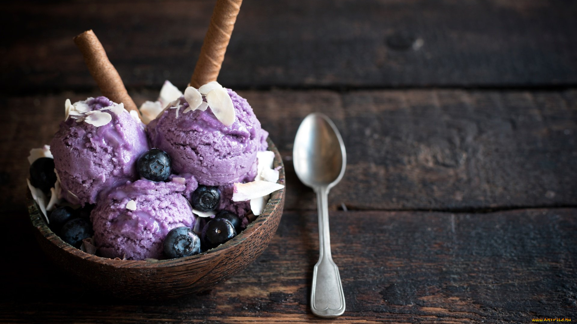 еда, мороженое, , десерты, ягоды, черничное, черника, печенье
